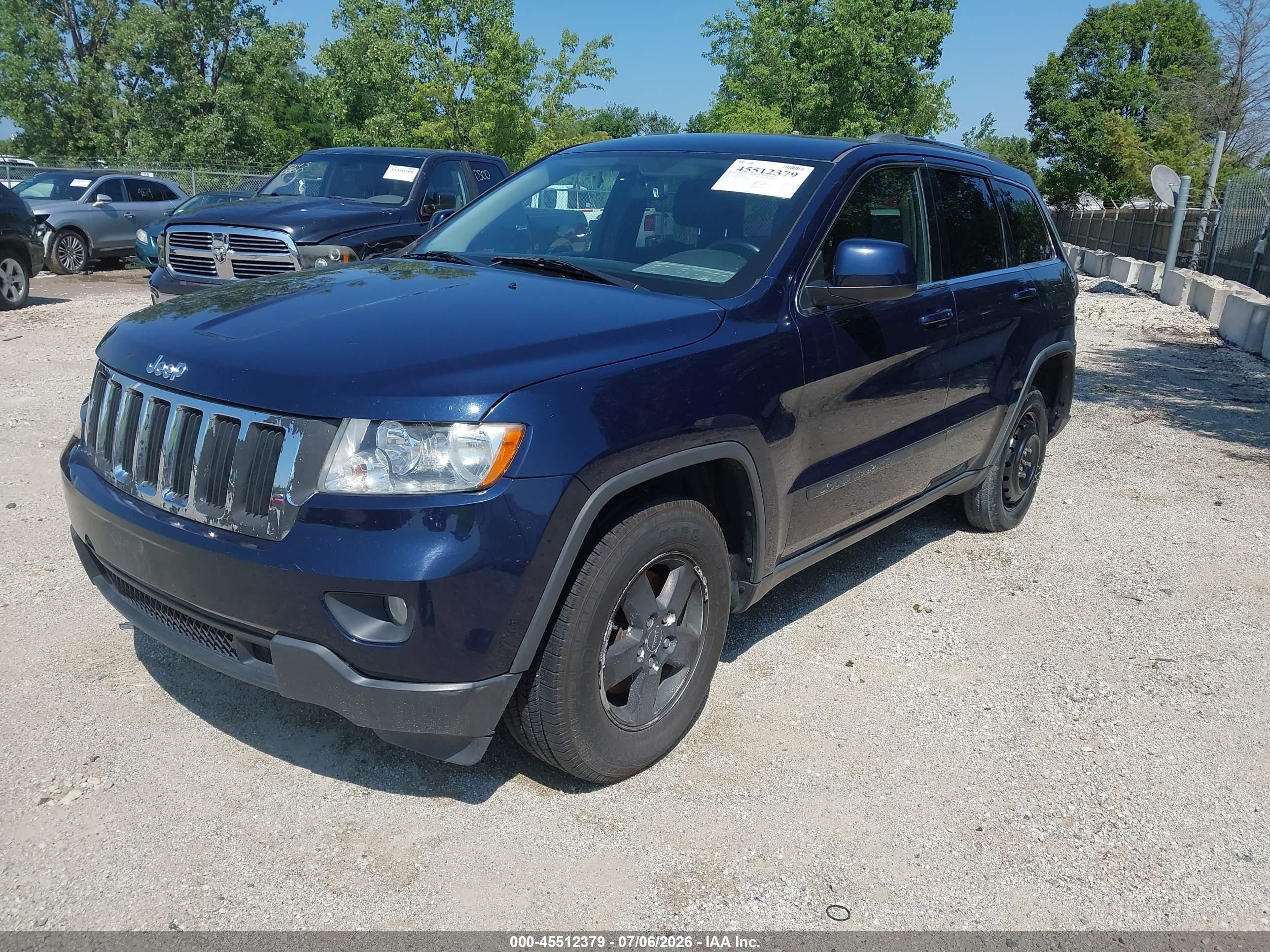 2012 Jeep Grand Cherokee Laredo Blue vin: 1C4RJFAG4CC298770