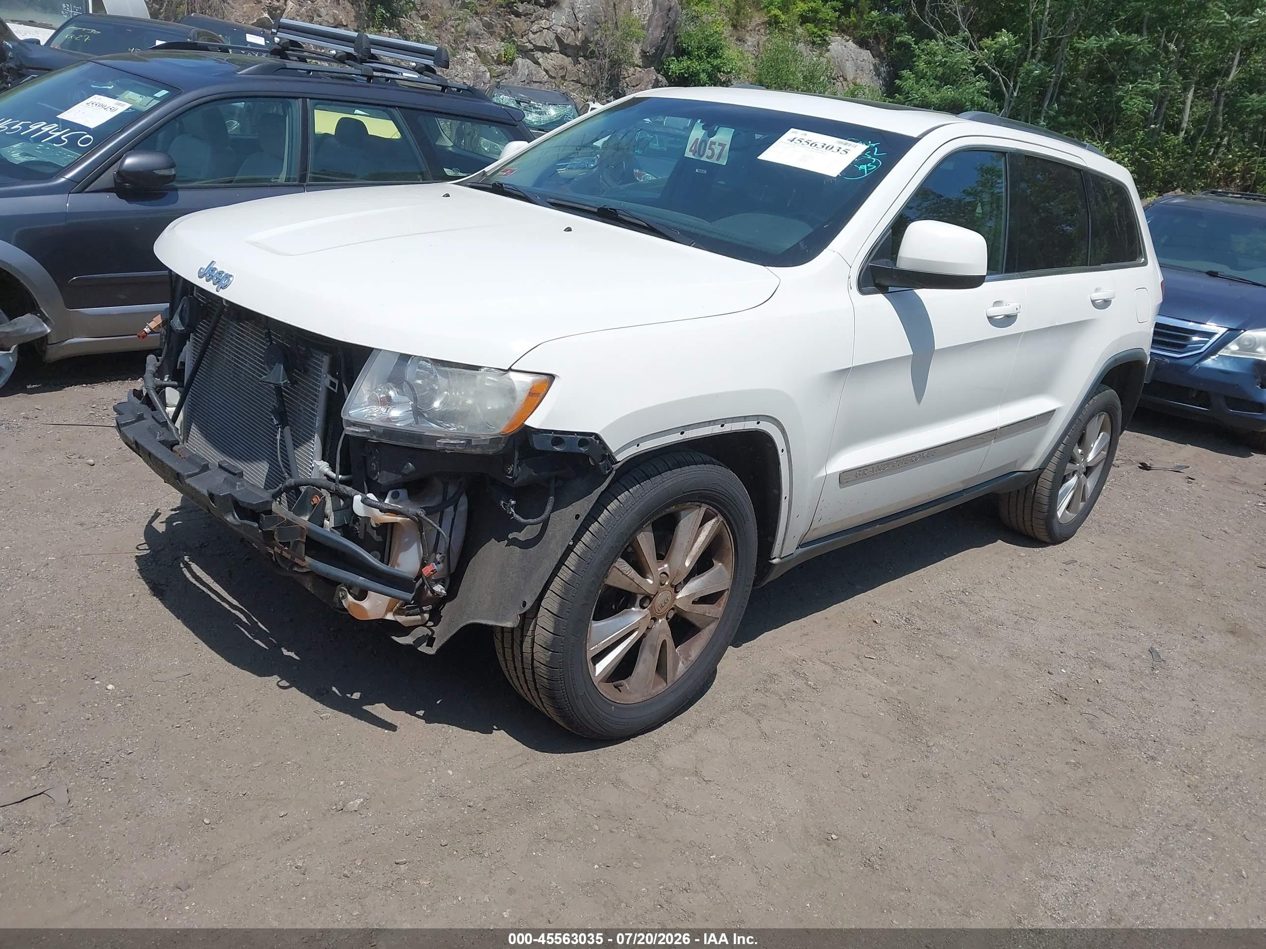 2012 Jeep Grand Cherokee Laredo Белый vin: 1C4RJFAG4CC316426