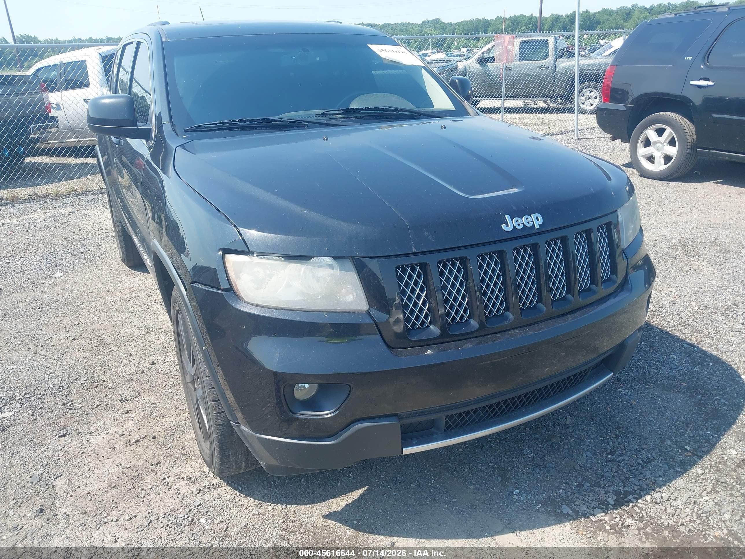 2012 Jeep Grand Cherokee Laredo Black vin: 1C4RJFAG4CC321514