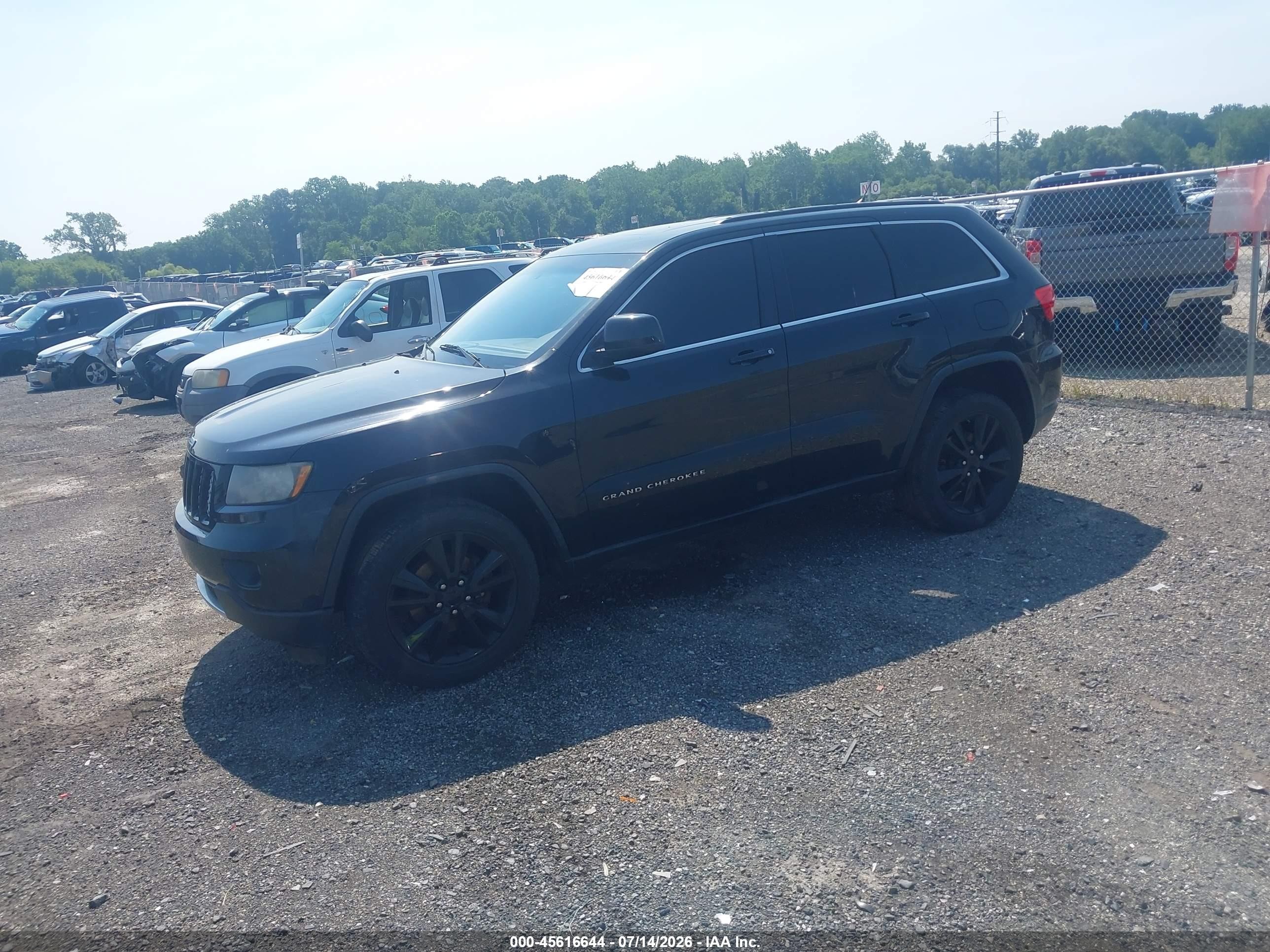 2012 Jeep Grand Cherokee Laredo Black vin: 1C4RJFAG4CC321514