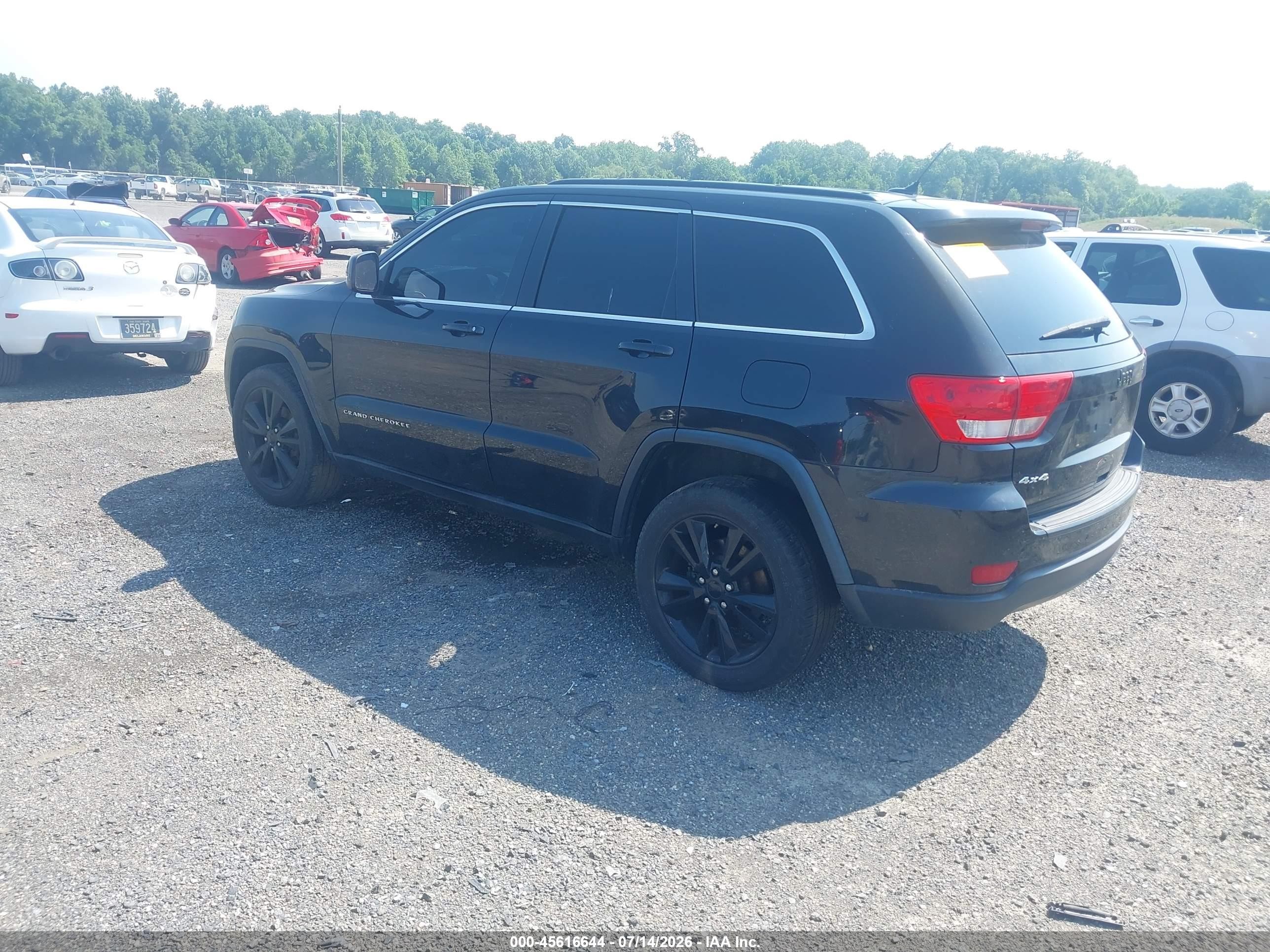 2012 Jeep Grand Cherokee Laredo Black vin: 1C4RJFAG4CC321514