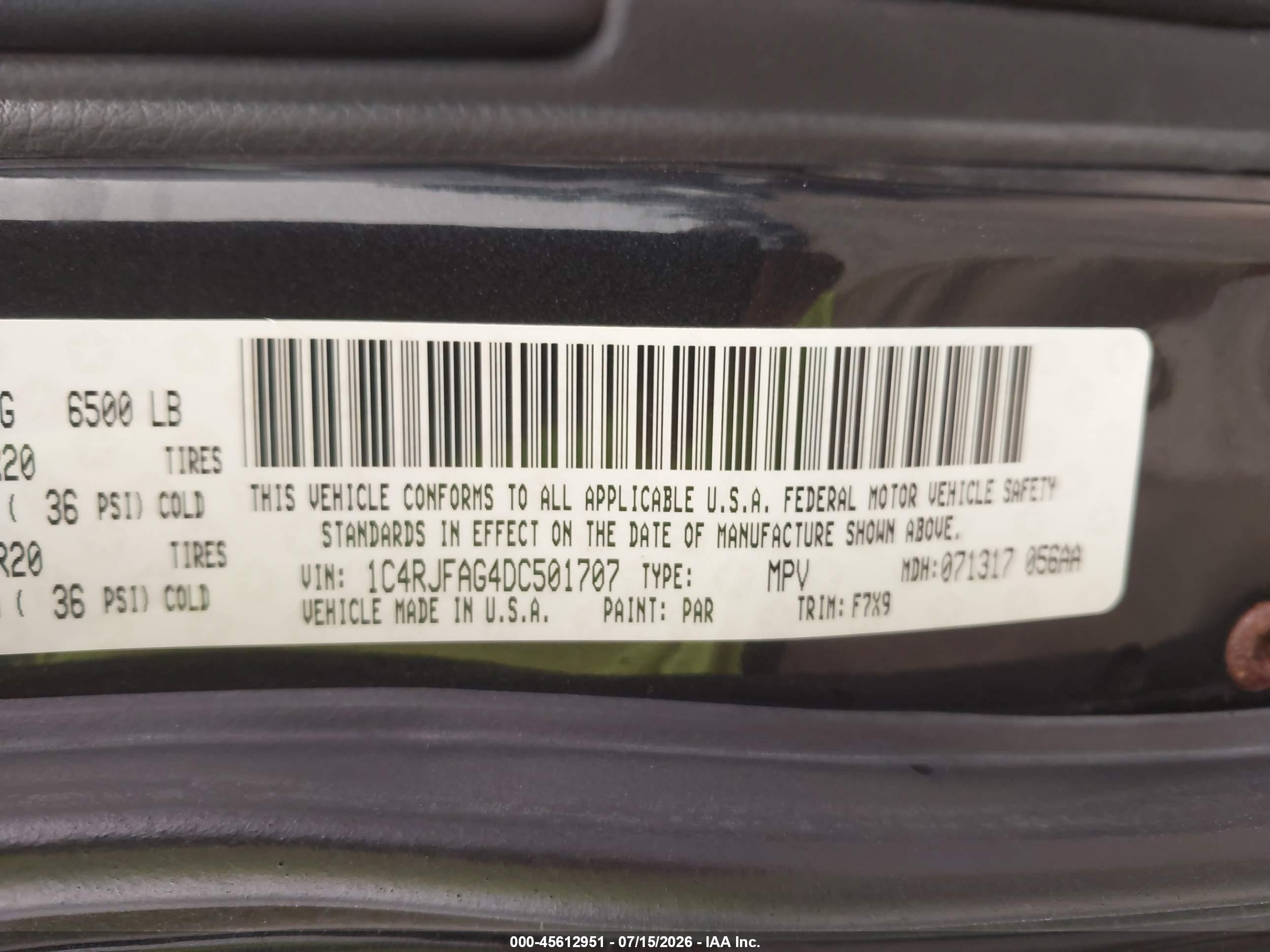 2013 Jeep Grand Cherokee Laredo Dark Blue vin: 1C4RJFAG4DC501707