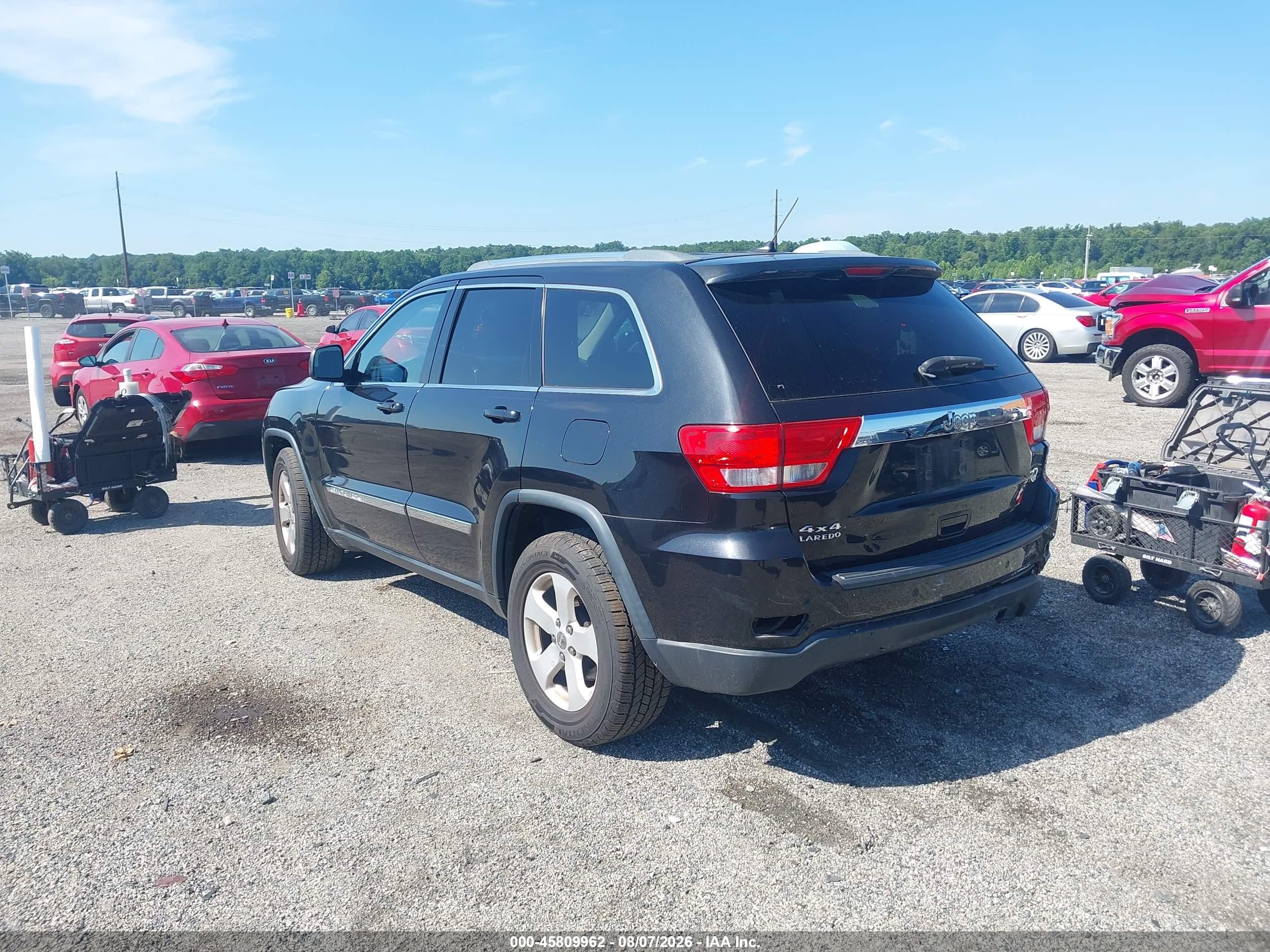 2013 Jeep Grand Cherokee Laredo Black vin: 1C4RJFAG4DC648044