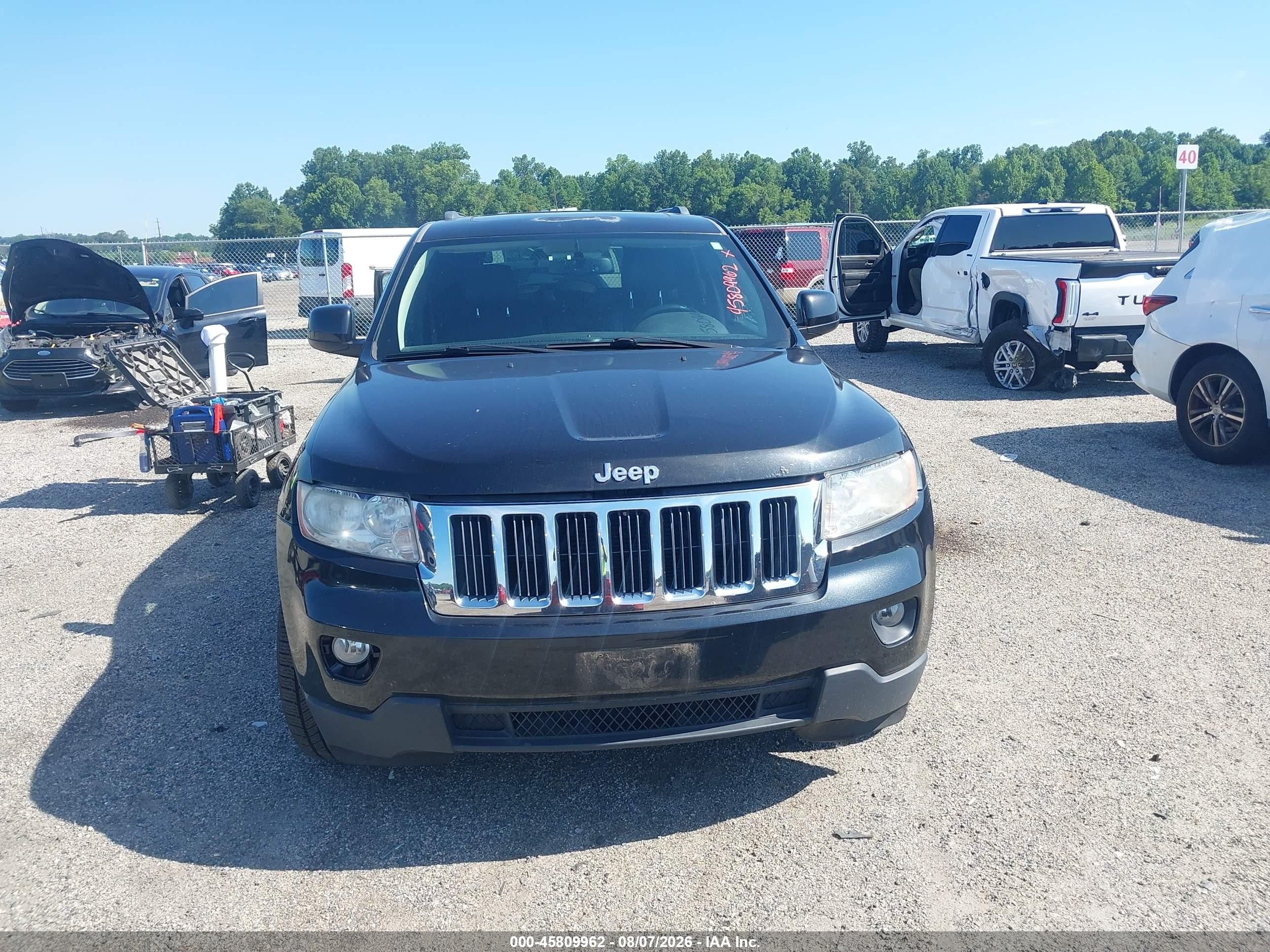 2013 Jeep Grand Cherokee Laredo Black vin: 1C4RJFAG4DC648044