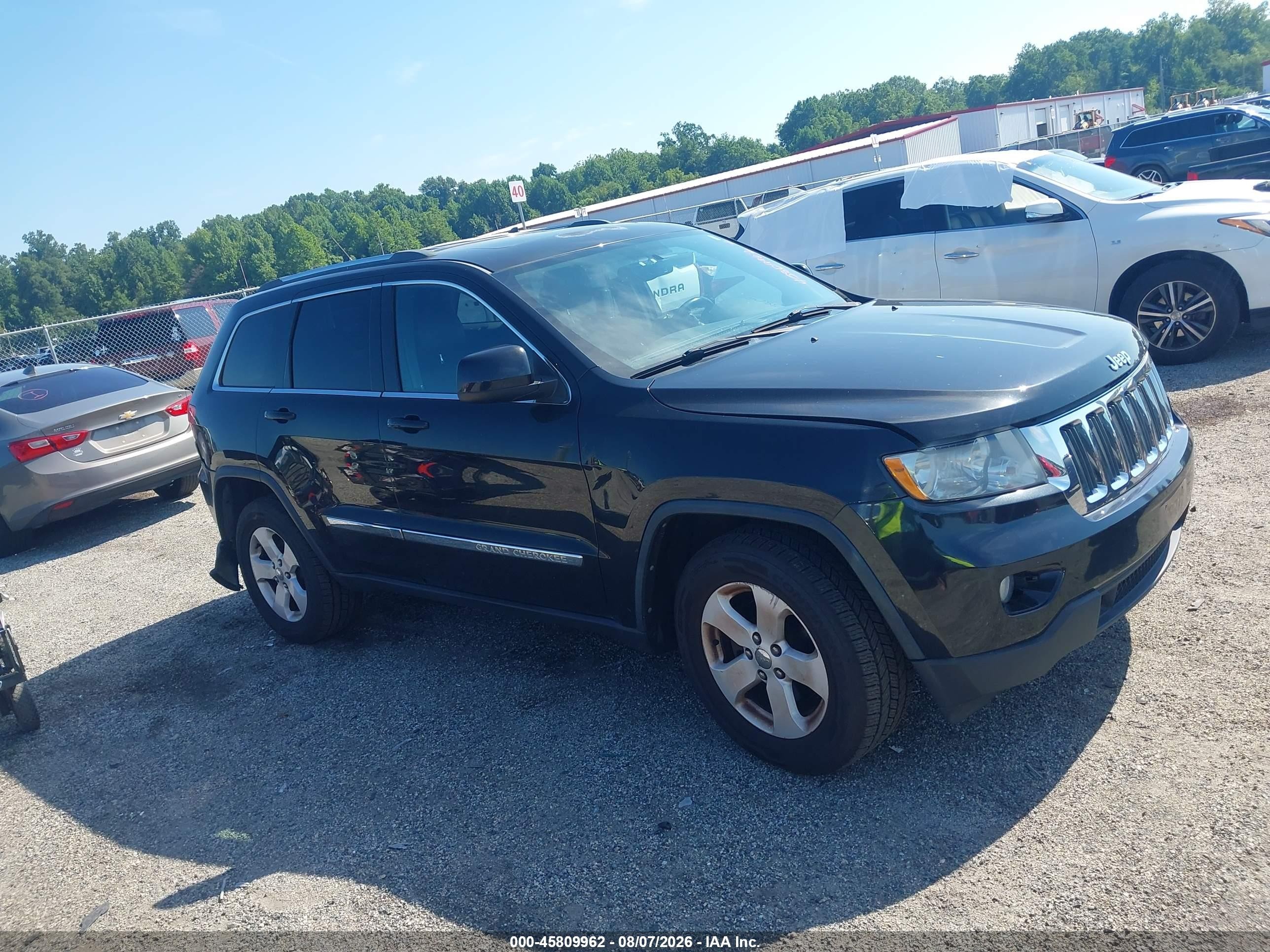 2013 Jeep Grand Cherokee Laredo Black vin: 1C4RJFAG4DC648044