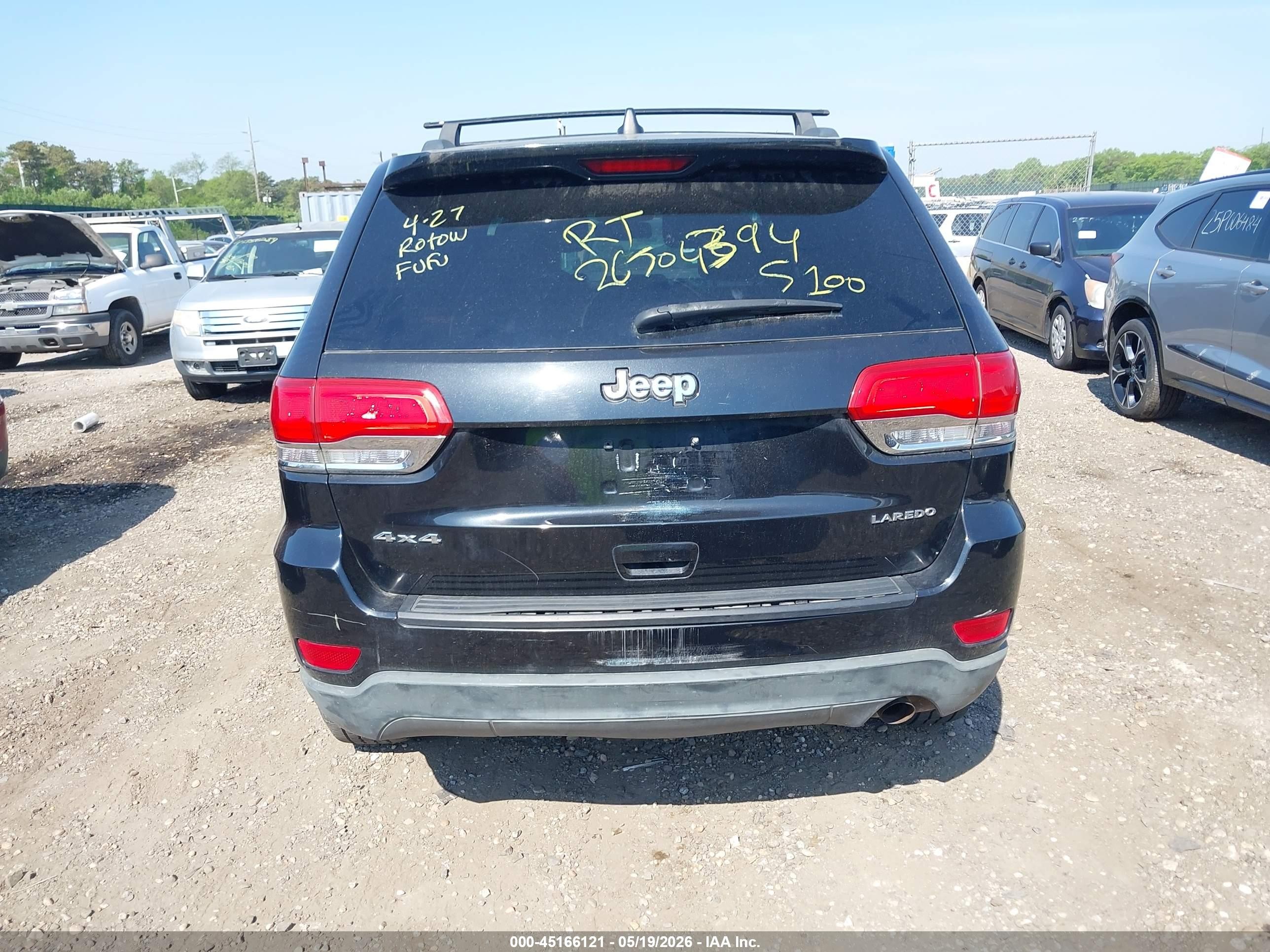 2014 Jeep Grand Cherokee Laredo Black vin: 1C4RJFAG4EC104743