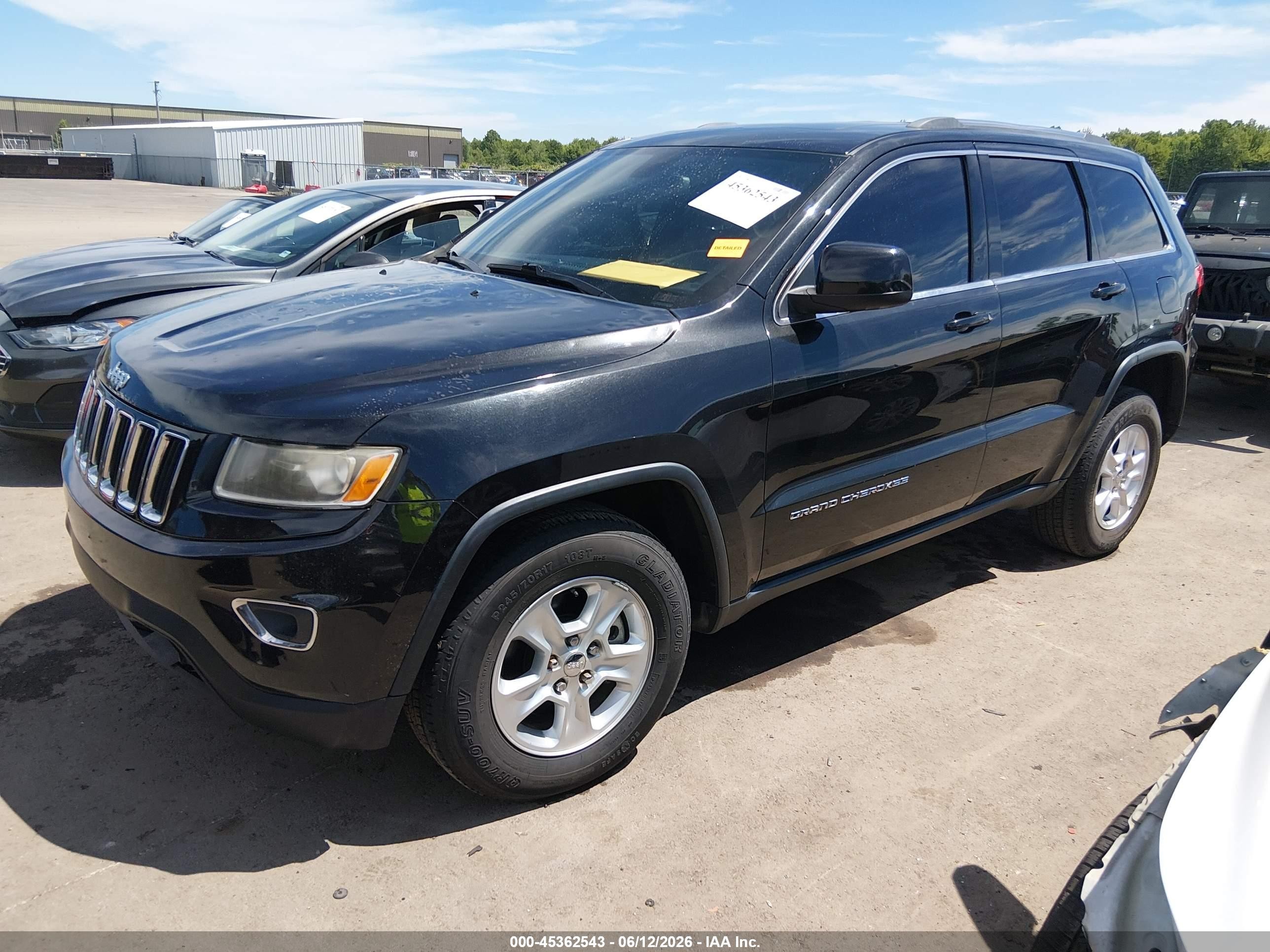 2014 Jeep Grand Cherokee Laredo Black vin: 1C4RJFAG4EC128086