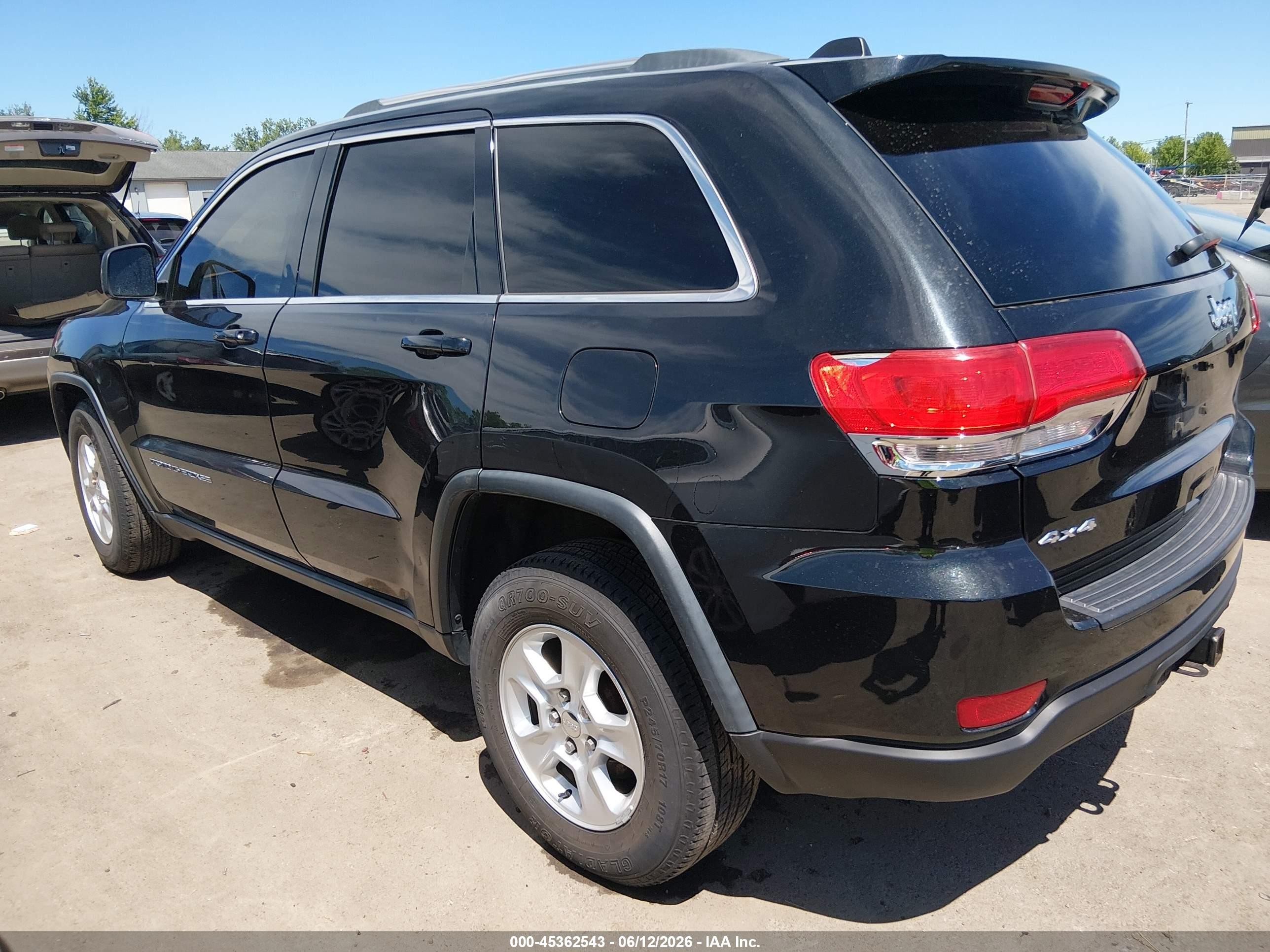 2014 Jeep Grand Cherokee Laredo Black vin: 1C4RJFAG4EC128086