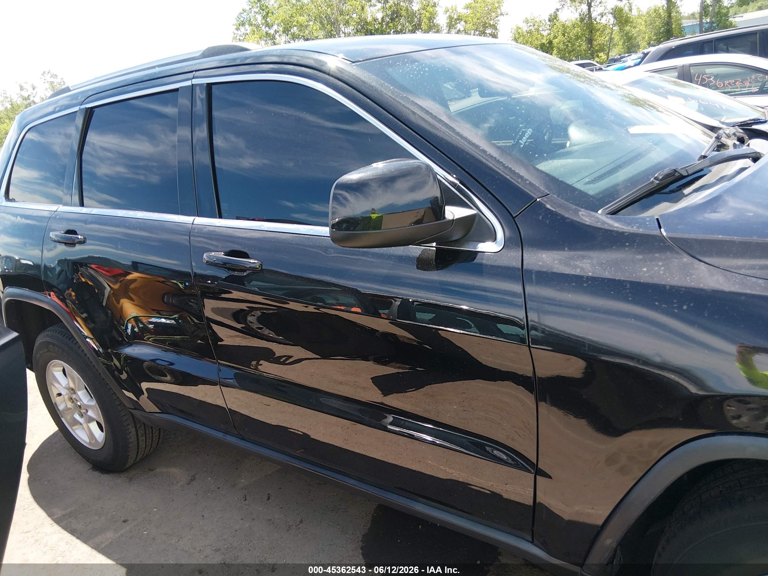 2014 Jeep Grand Cherokee Laredo Black vin: 1C4RJFAG4EC128086