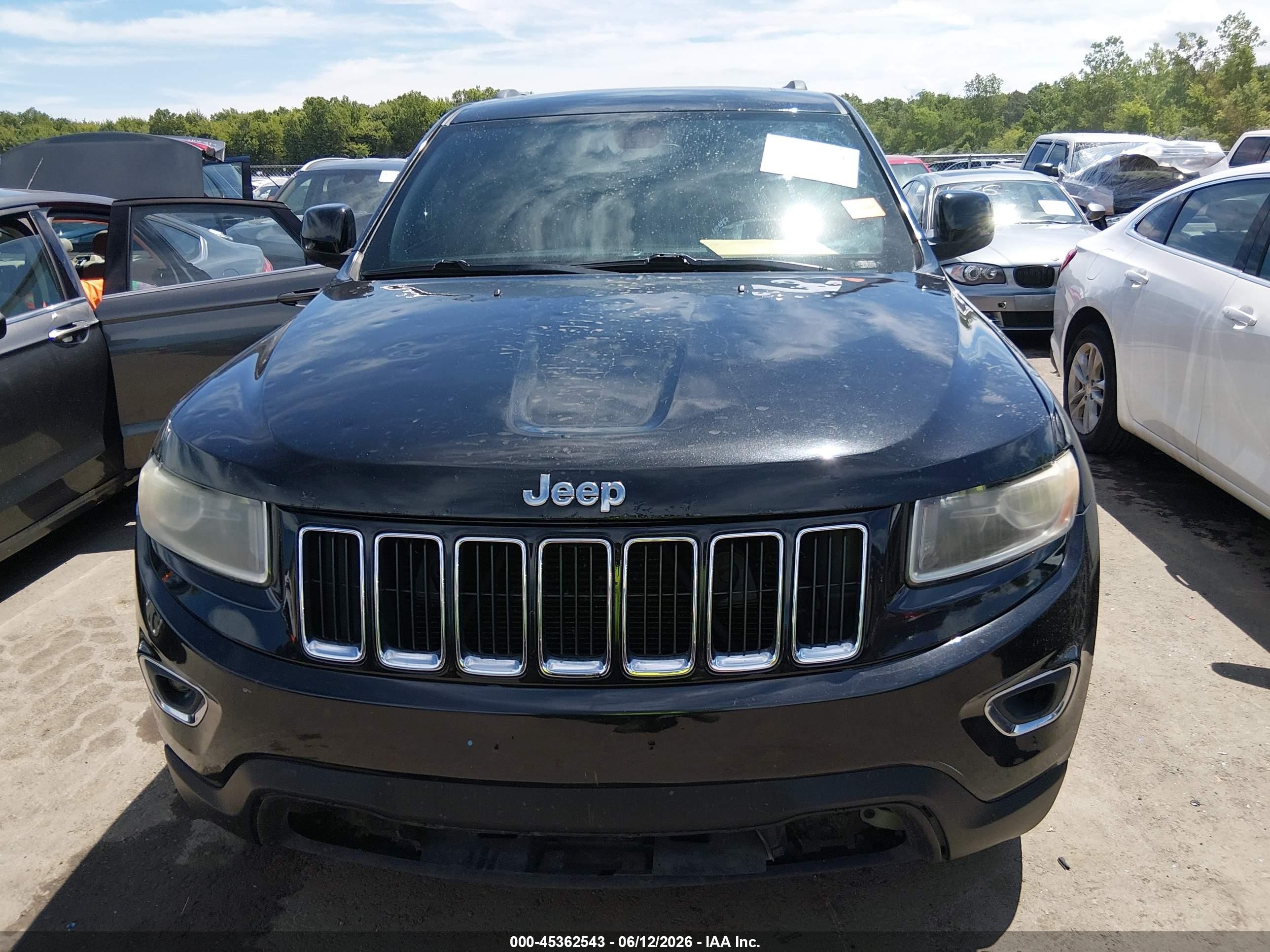 2014 Jeep Grand Cherokee Laredo Black vin: 1C4RJFAG4EC128086