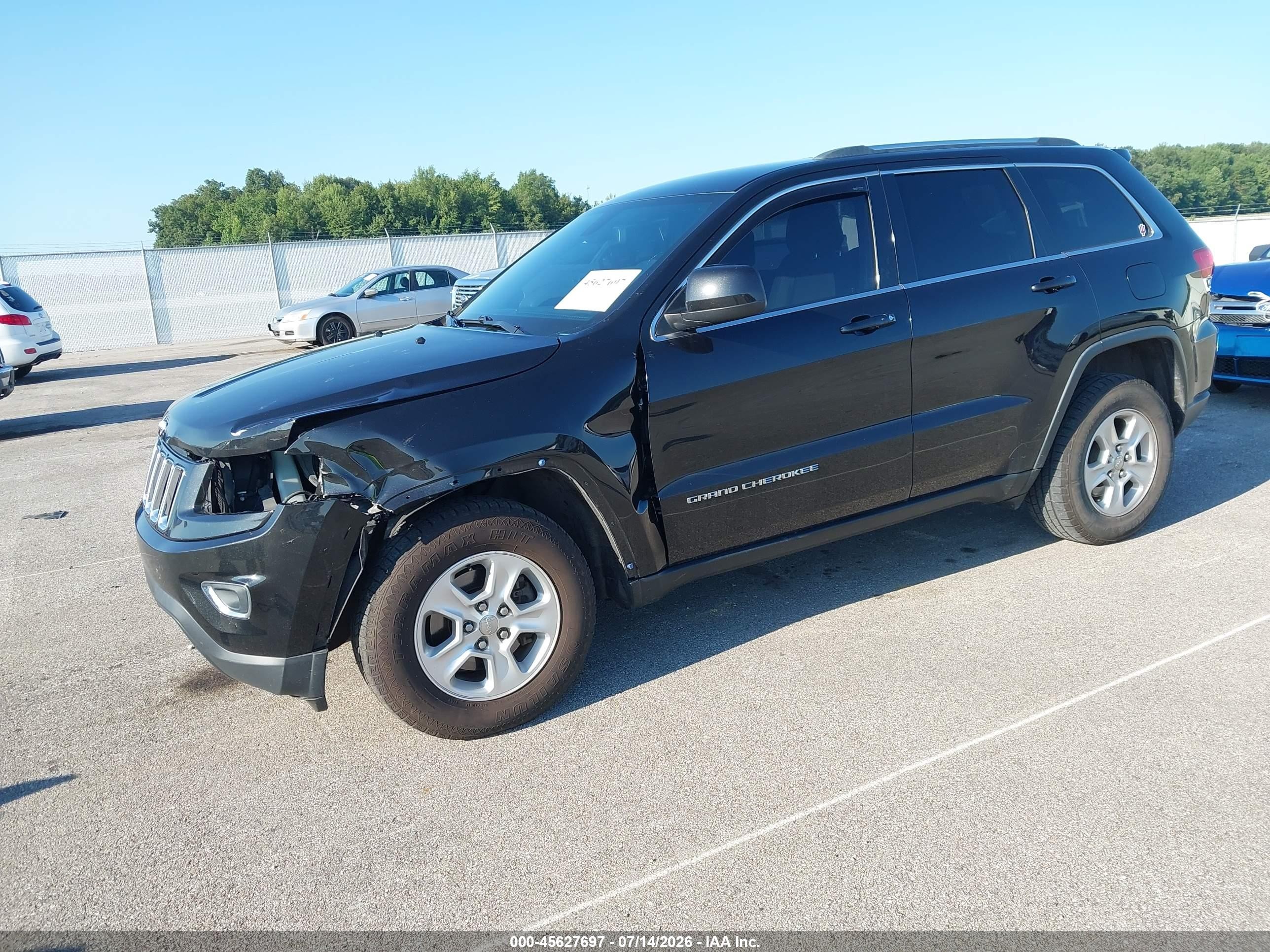 2014 Jeep Grand Cherokee Laredo Black vin: 1C4RJFAG4EC183394