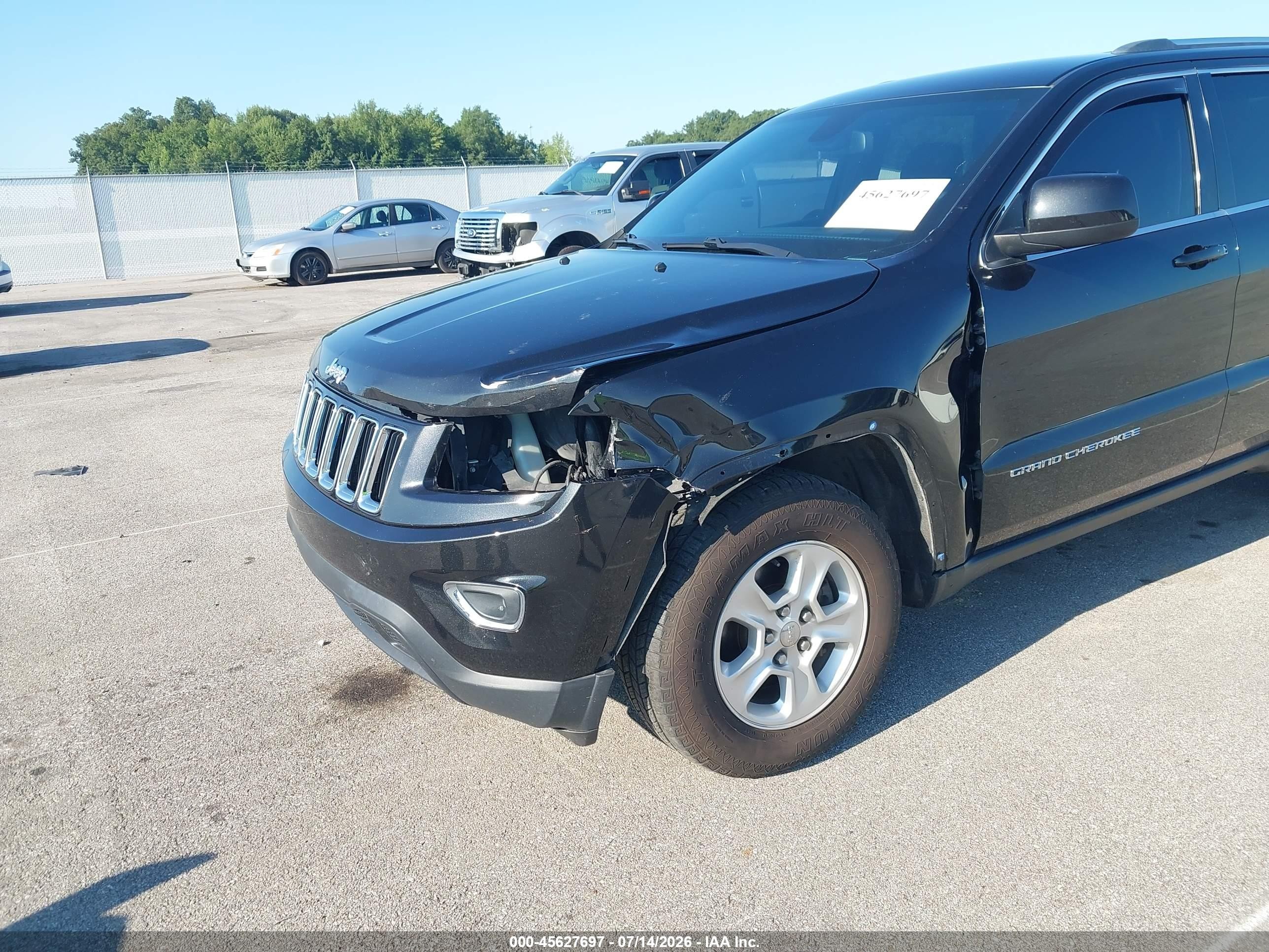 2014 Jeep Grand Cherokee Laredo Black vin: 1C4RJFAG4EC183394