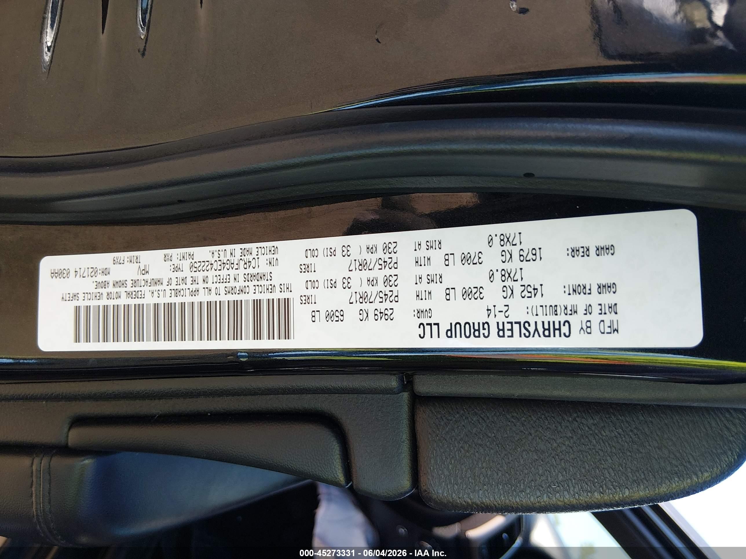 2014 Jeep Grand Cherokee Laredo Black vin: 1C4RJFAG4EC422250