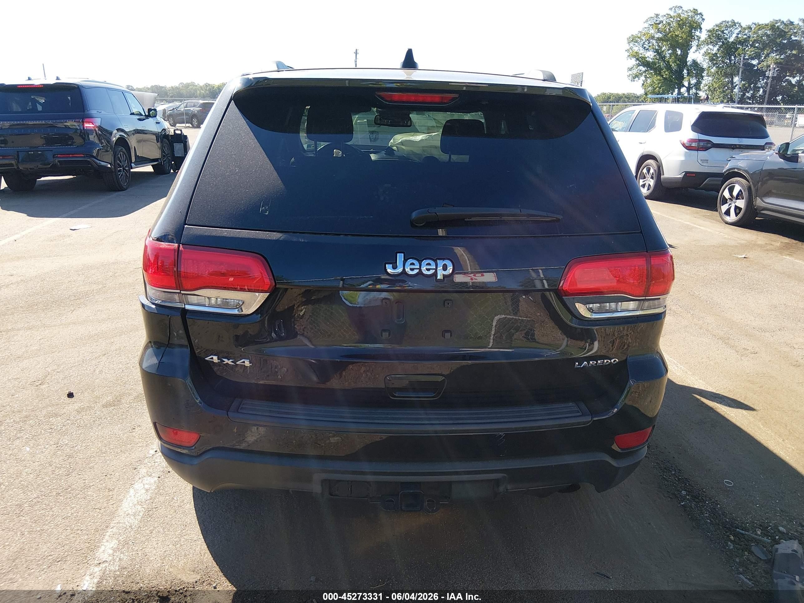 2014 Jeep Grand Cherokee Laredo Black vin: 1C4RJFAG4EC422250