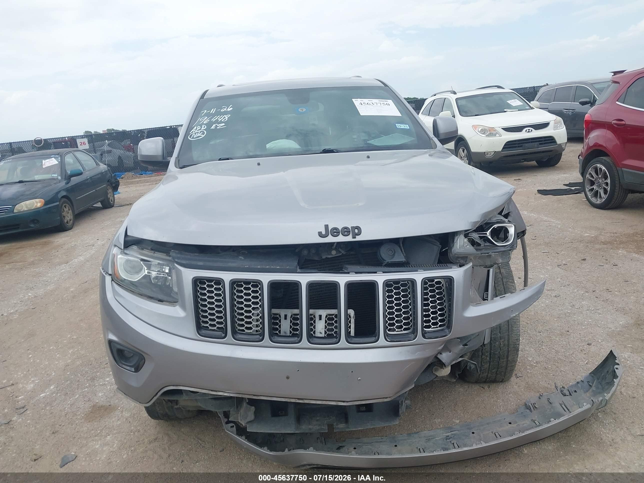 2015 Jeep Grand Cherokee Altitude Silver vin: 1C4RJFAG4FC142538