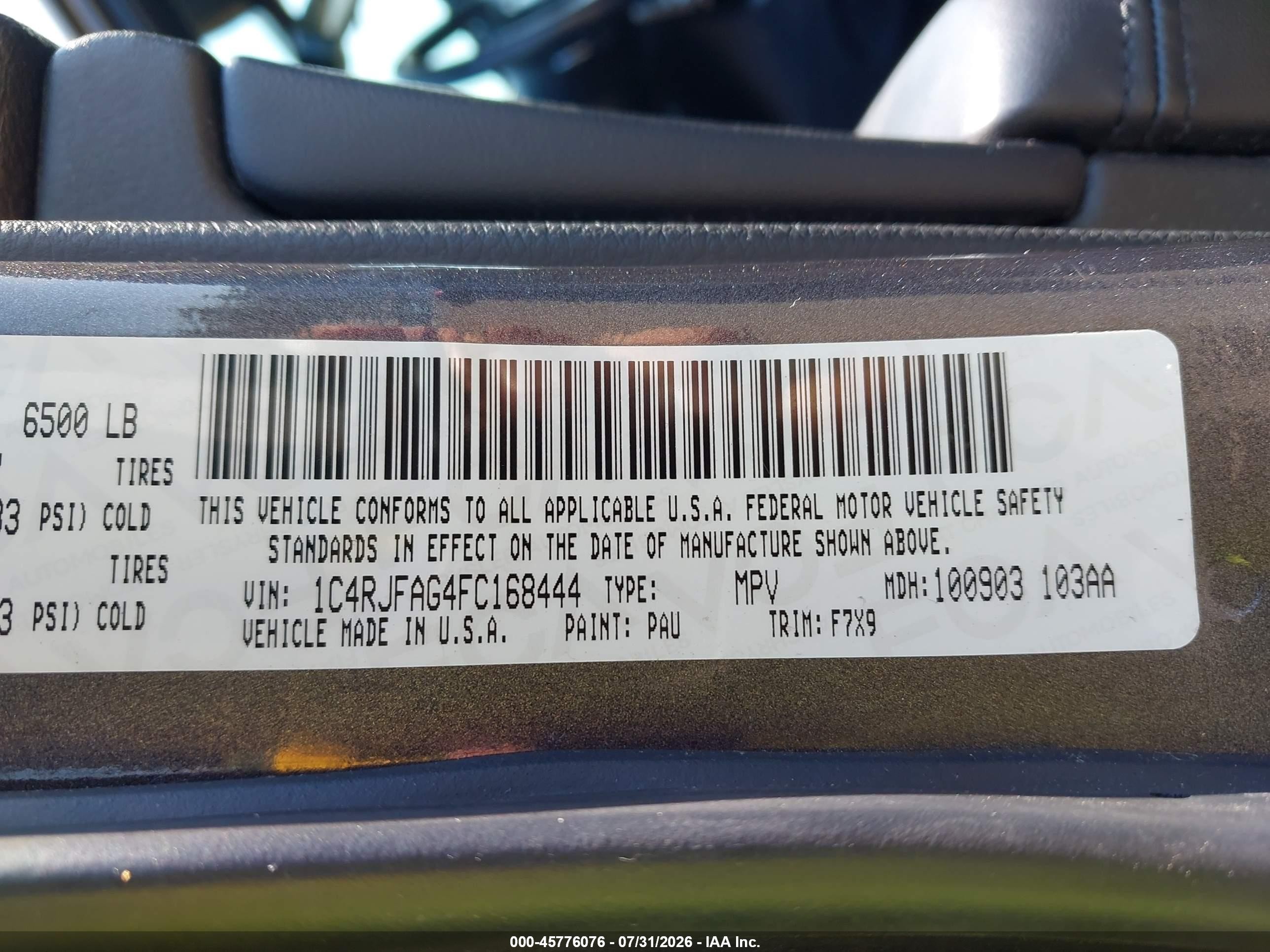 2015 Jeep Grand Cherokee Laredo Gray vin: 1C4RJFAG4FC168444