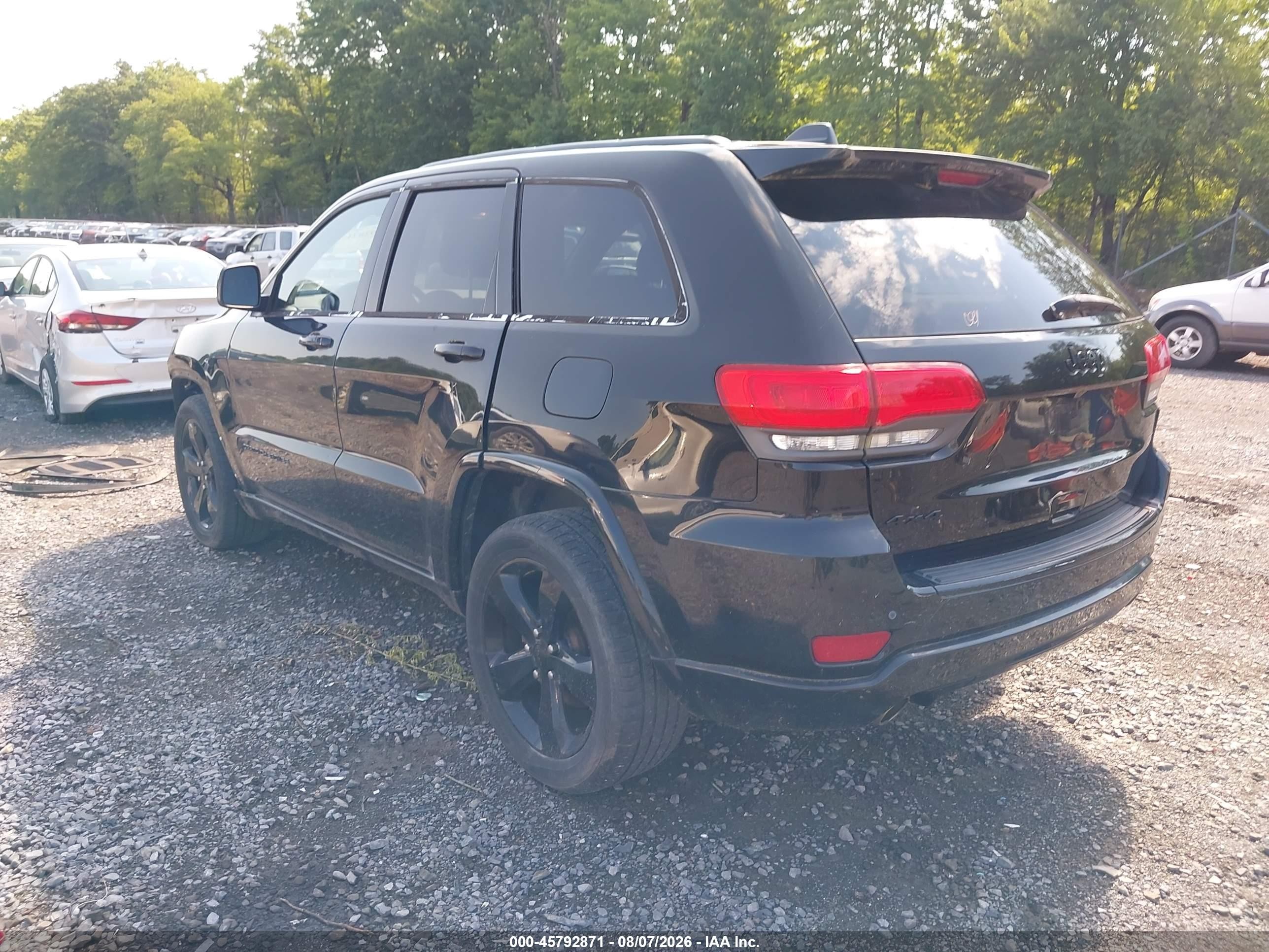 2015 Jeep Grand Cherokee Altitude Black vin: 1C4RJFAG4FC692662