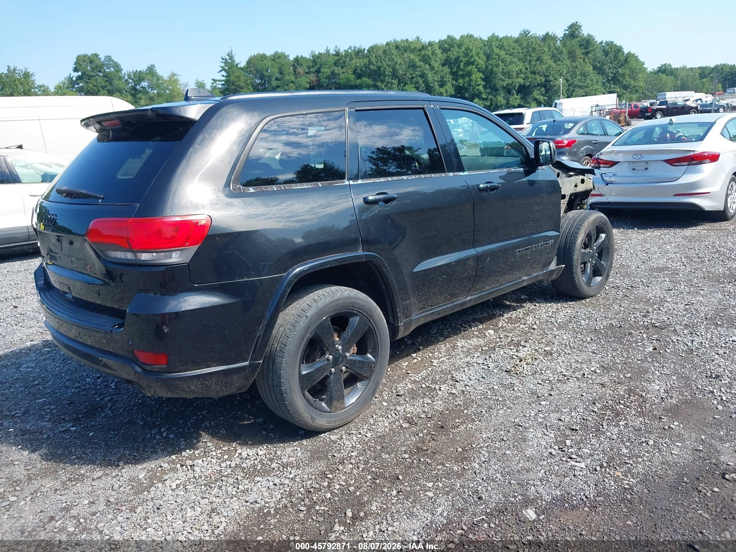 2015 Jeep Grand Cherokee Altitude Black vin: 1C4RJFAG4FC692662