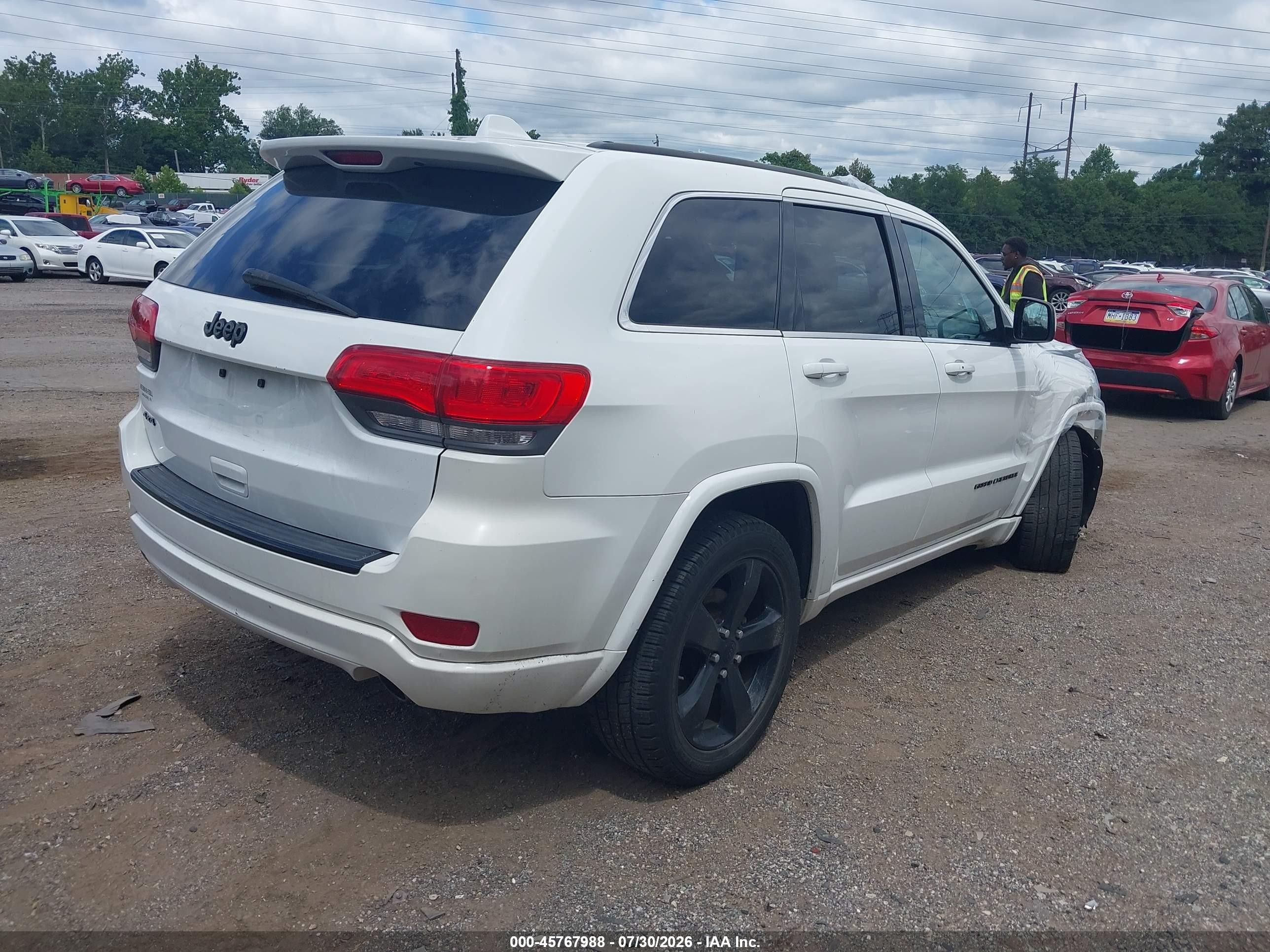2015 Jeep Grand Cherokee Altitude White vin: 1C4RJFAG4FC698042