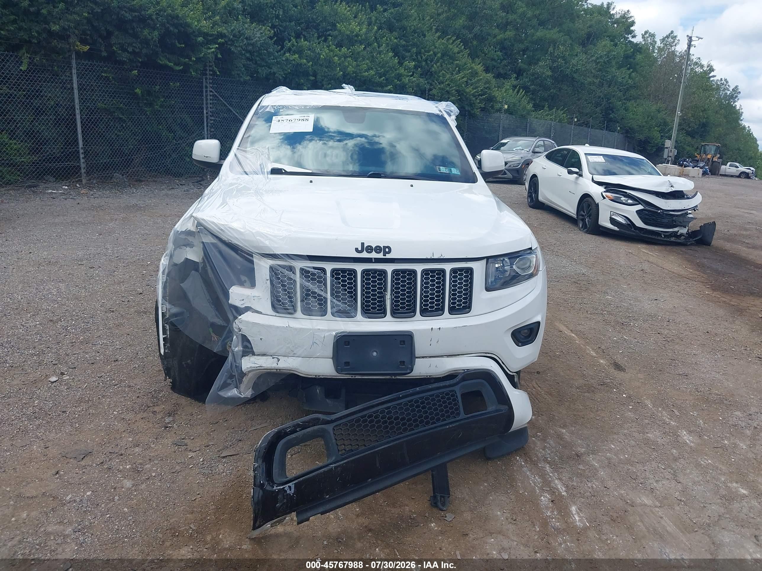 2015 Jeep Grand Cherokee Altitude White vin: 1C4RJFAG4FC698042