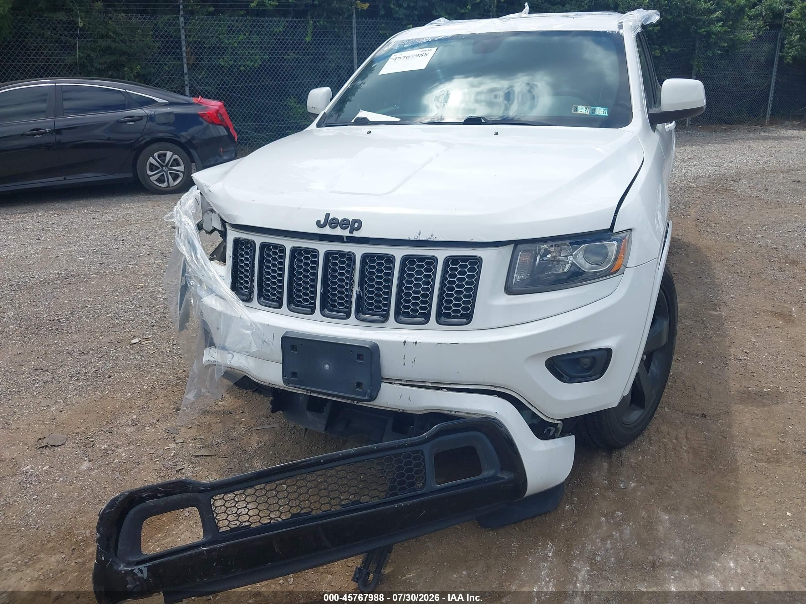 2015 Jeep Grand Cherokee Altitude White vin: 1C4RJFAG4FC698042