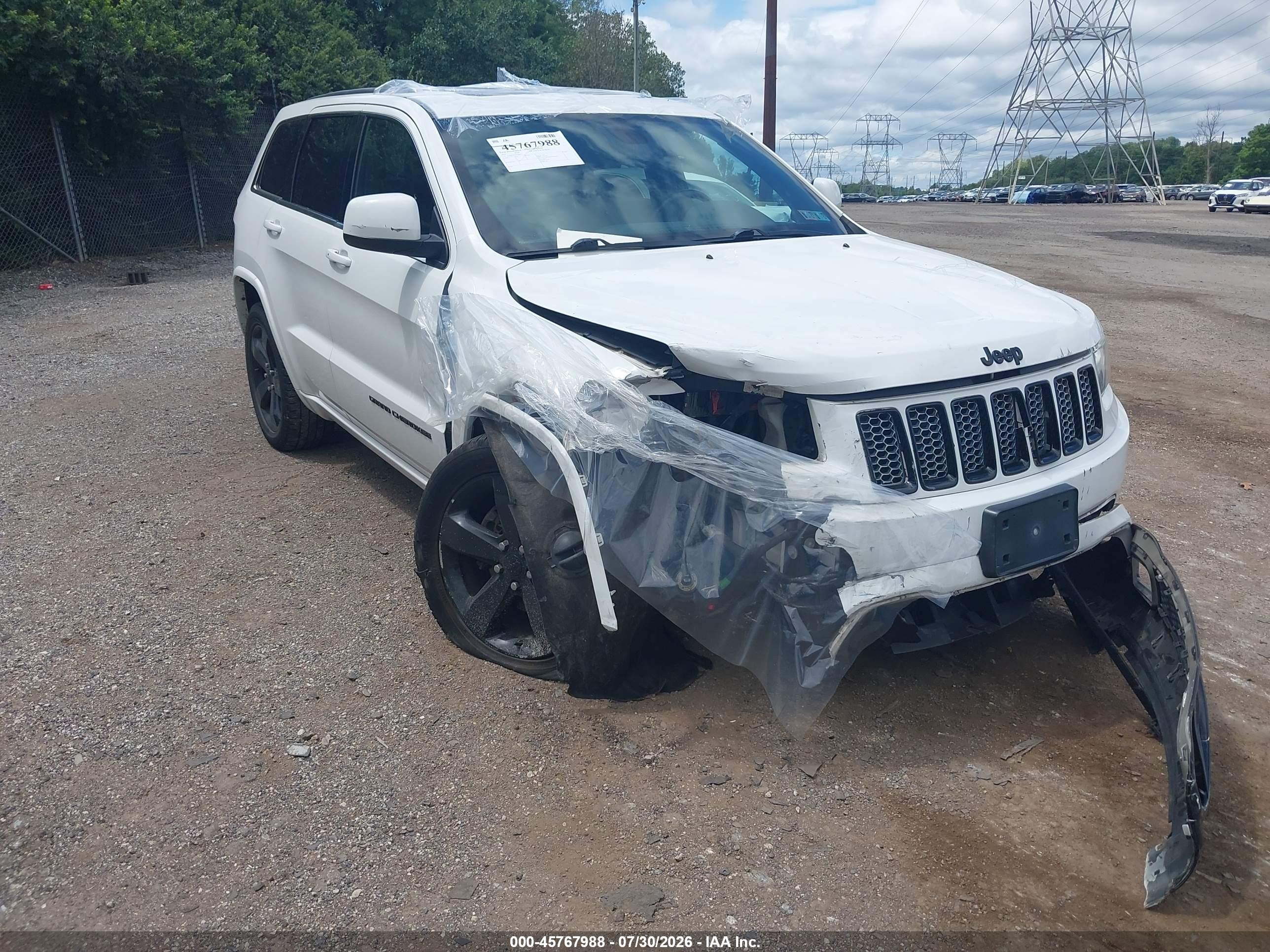 2015 Jeep Grand Cherokee Altitude White vin: 1C4RJFAG4FC698042