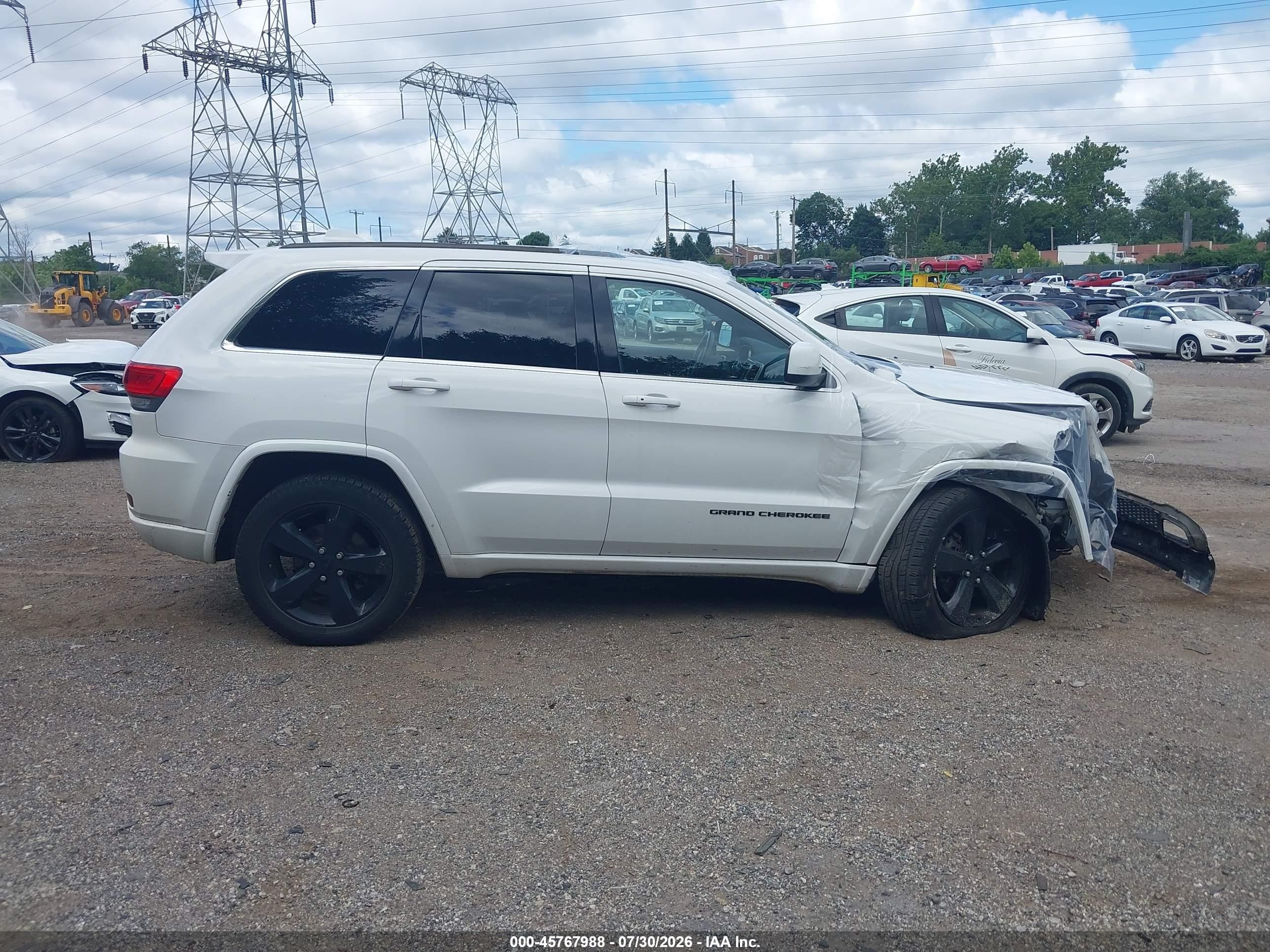 2015 Jeep Grand Cherokee Altitude White vin: 1C4RJFAG4FC698042