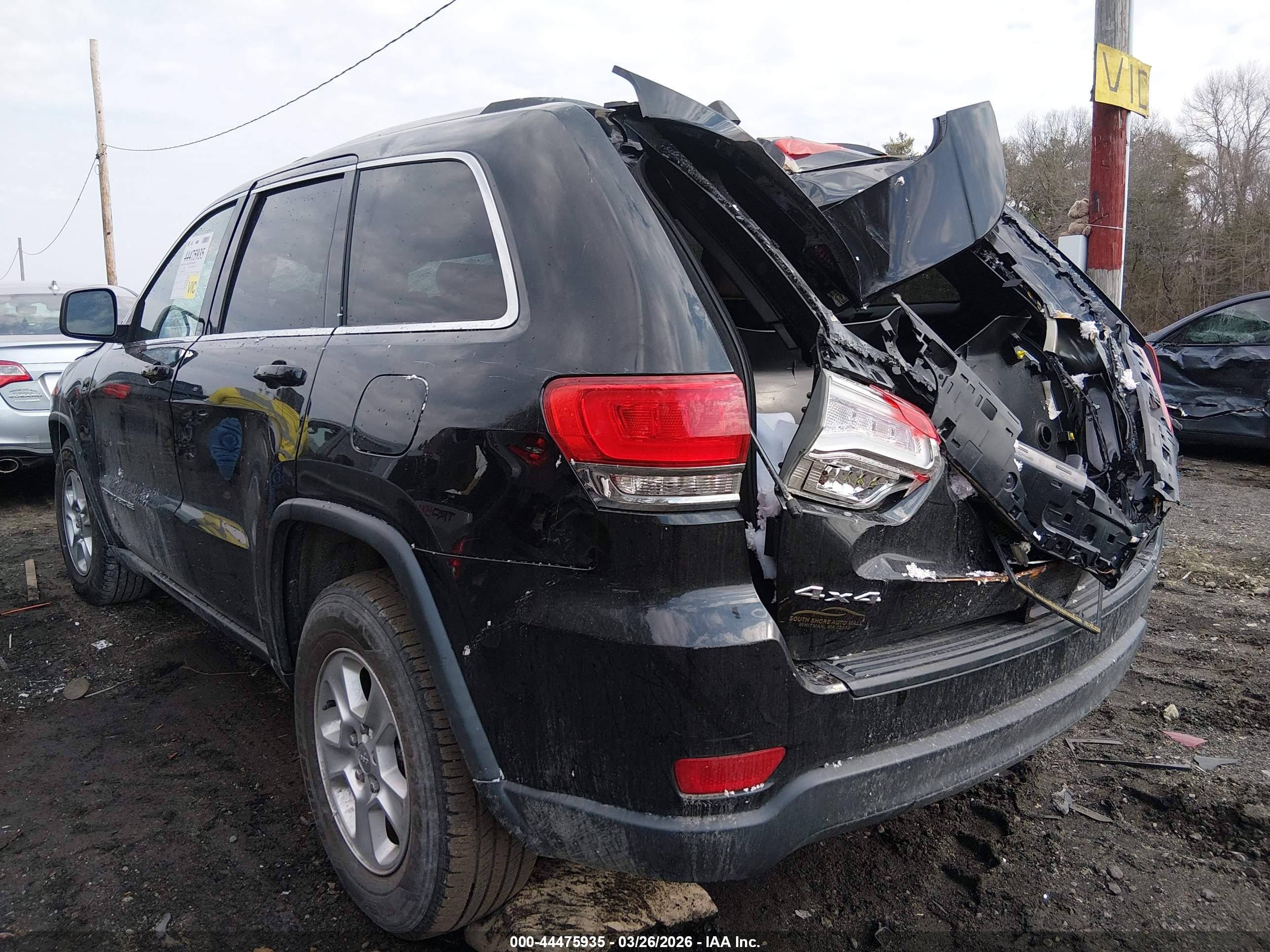 2015 Jeep Grand Cherokee Laredo Black vin: 1C4RJFAG4FC942322