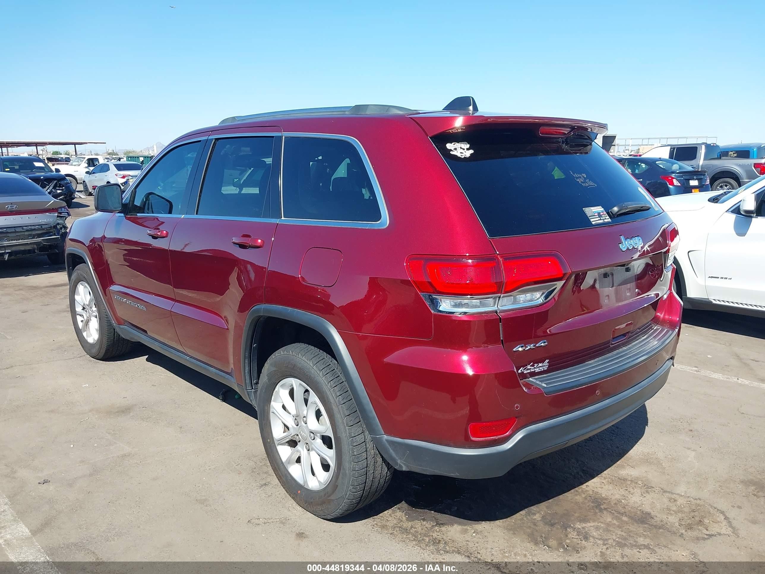 2021 Jeep Grand Cherokee Laredo X 4x4 Red vin: 1C4RJFAG4MC829421