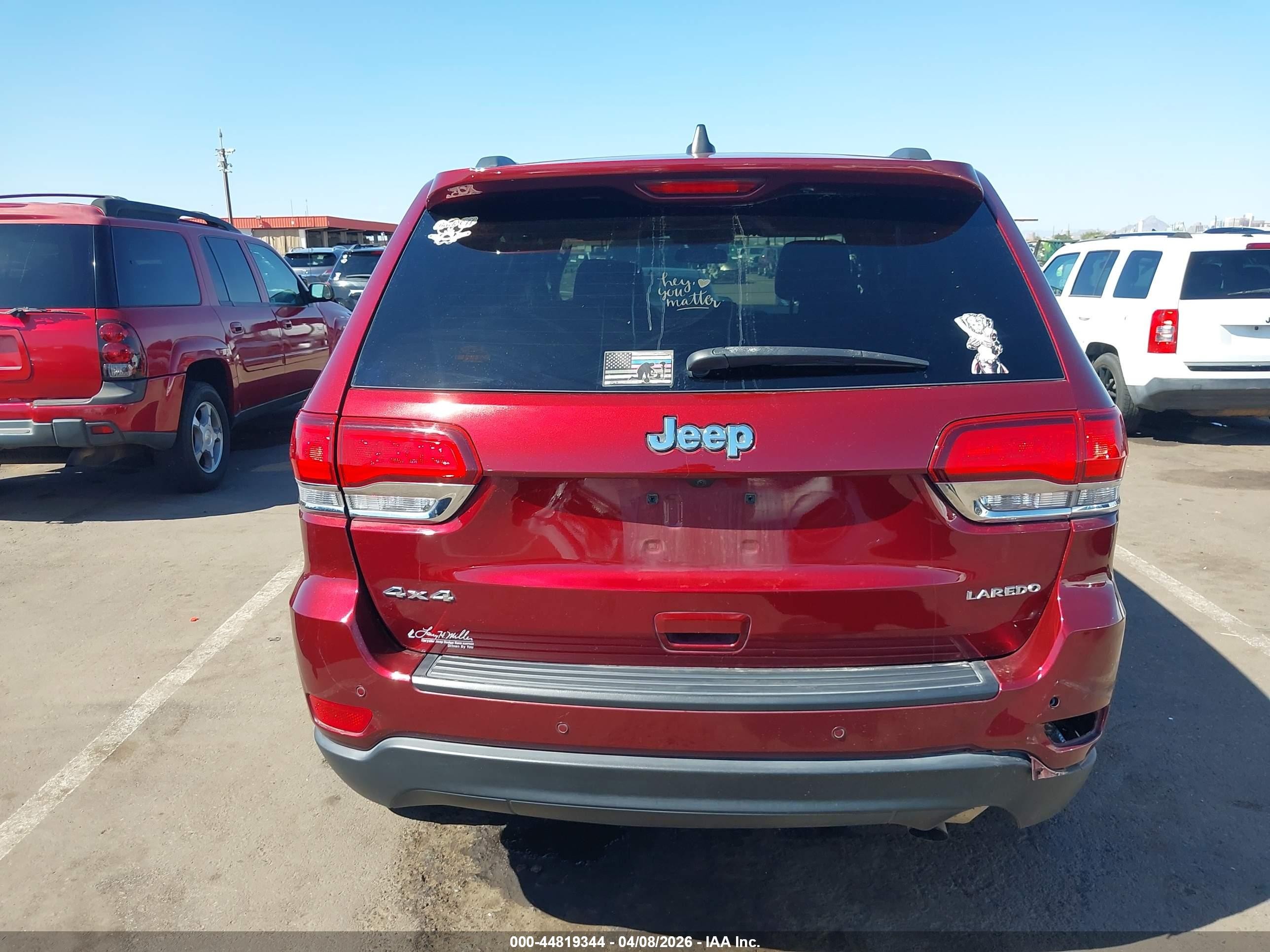 2021 Jeep Grand Cherokee Laredo X 4x4 Red vin: 1C4RJFAG4MC829421