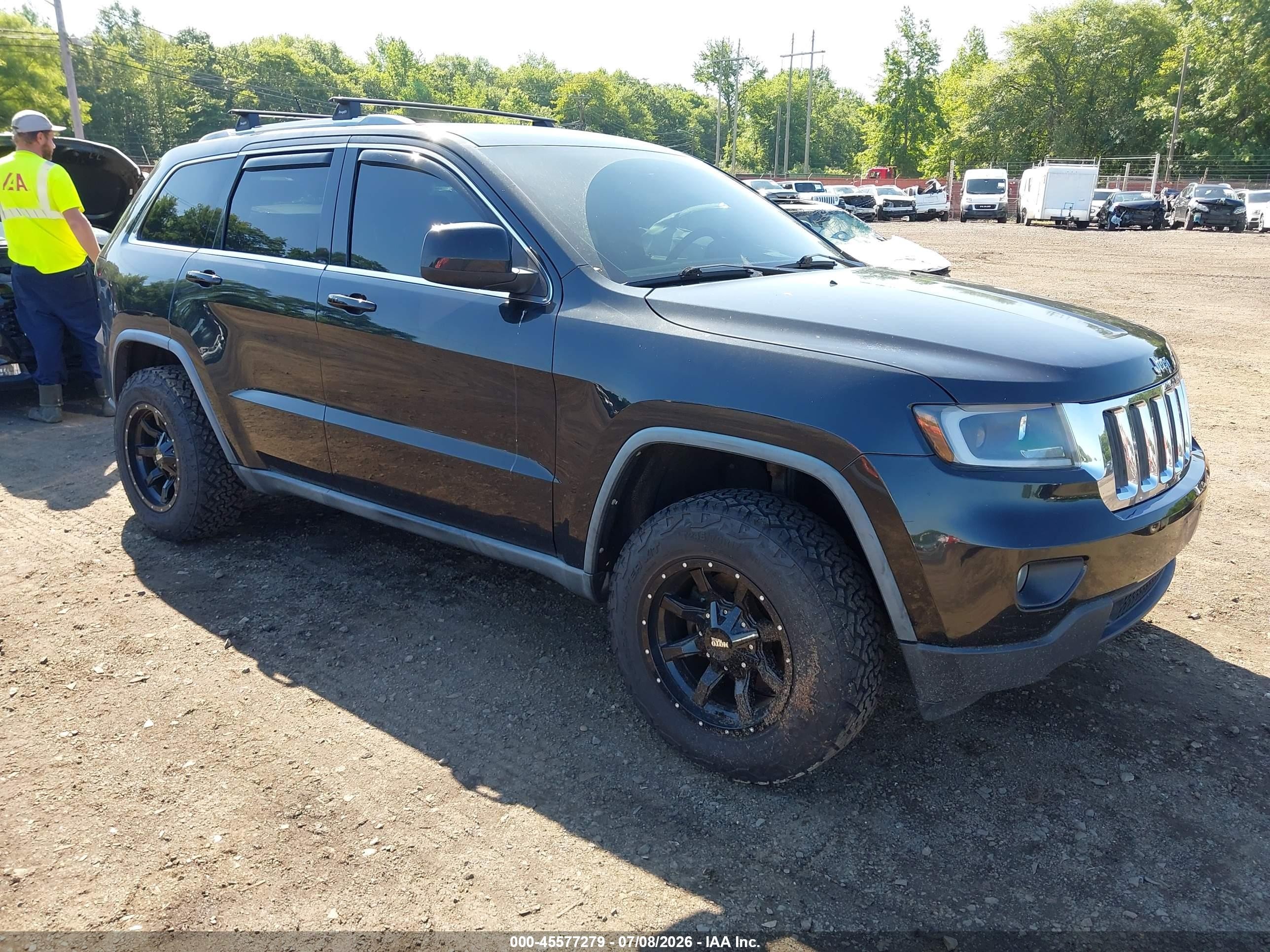 2012 Jeep Grand Cherokee Laredo Black vin: 1C4RJFAG5CC214830
