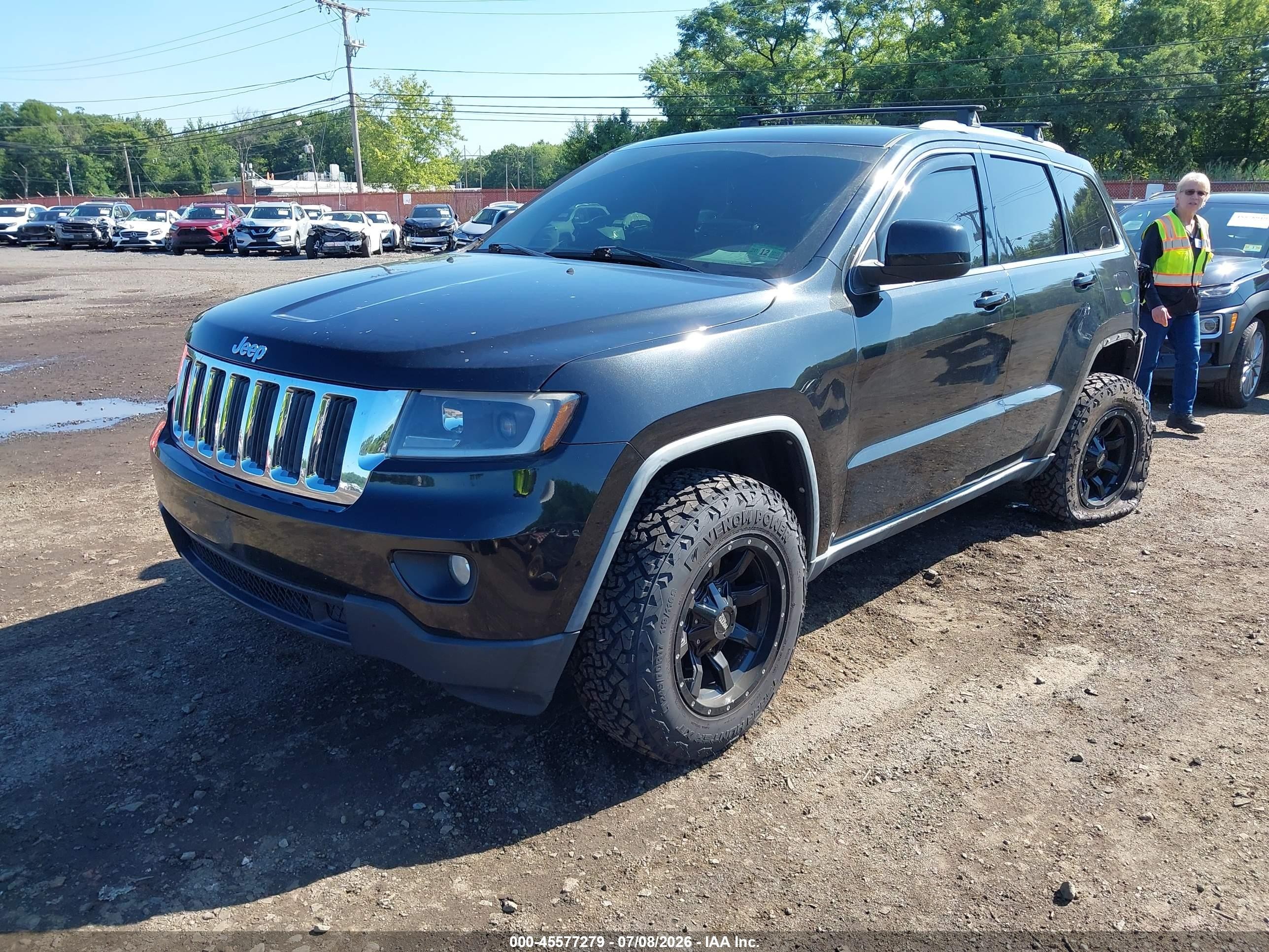 2012 Jeep Grand Cherokee Laredo Black vin: 1C4RJFAG5CC214830