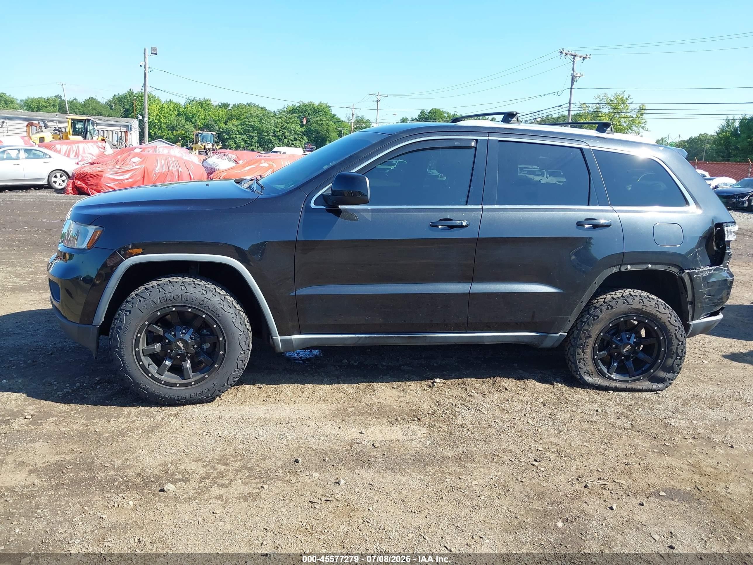 2012 Jeep Grand Cherokee Laredo Black vin: 1C4RJFAG5CC214830