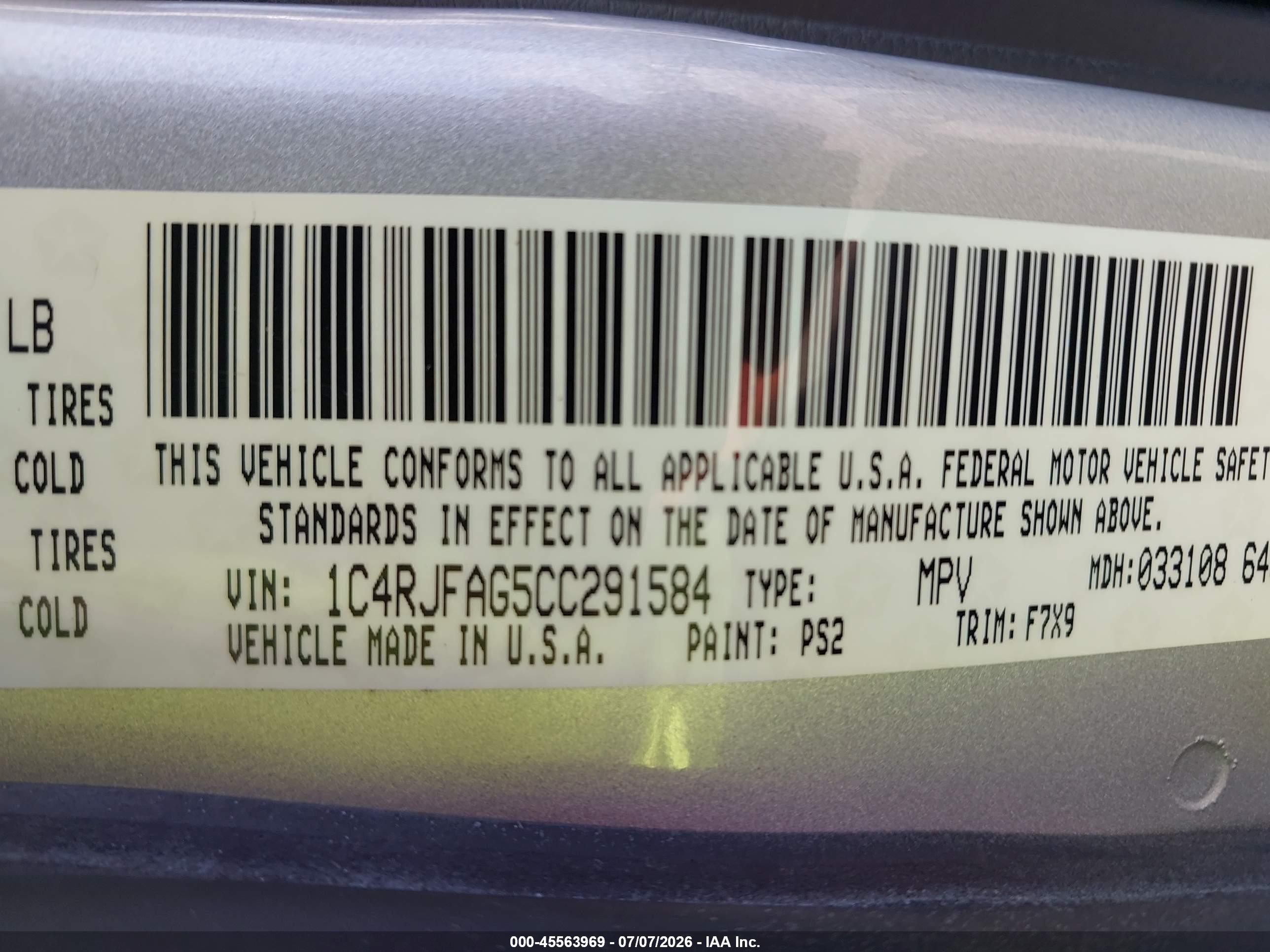 2012 Jeep Grand Cherokee Laredo Серебряный vin: 1C4RJFAG5CC291584