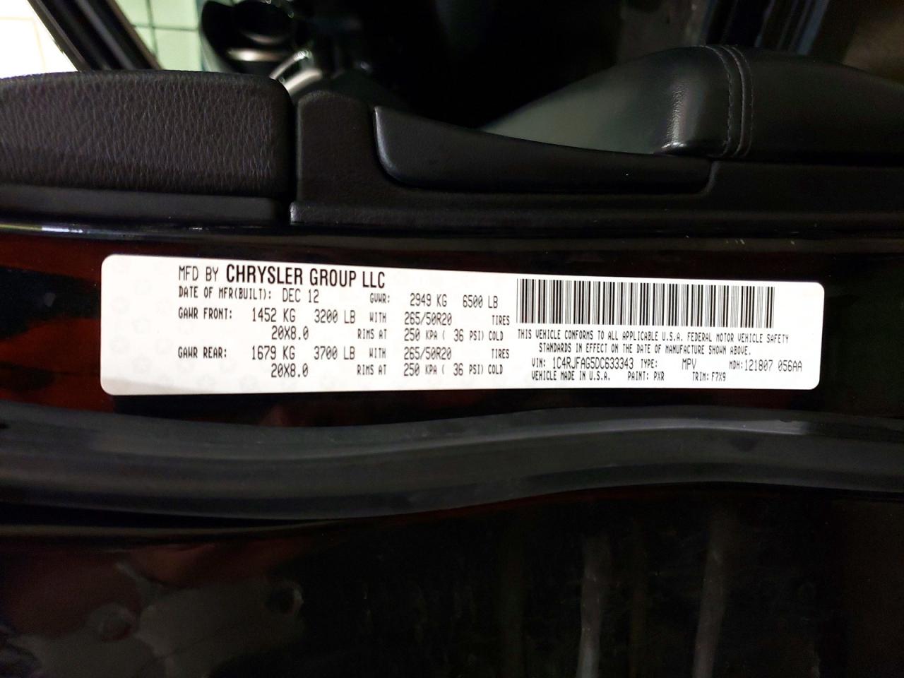 2013 Jeep Grand Cherokee Laredo Черный vin: 1C4RJFAG5DC633343