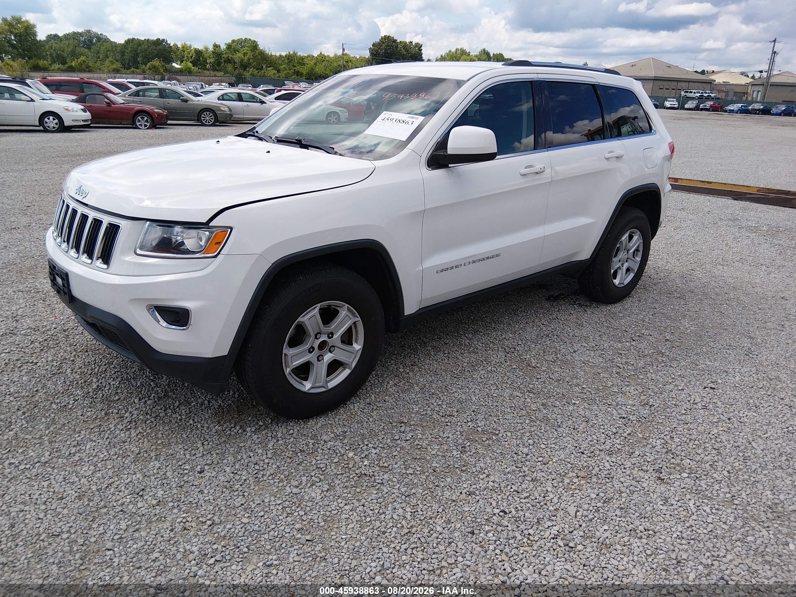 2014 Jeep Grand Cherokee Laredo White vin: 1C4RJFAG5EC319810