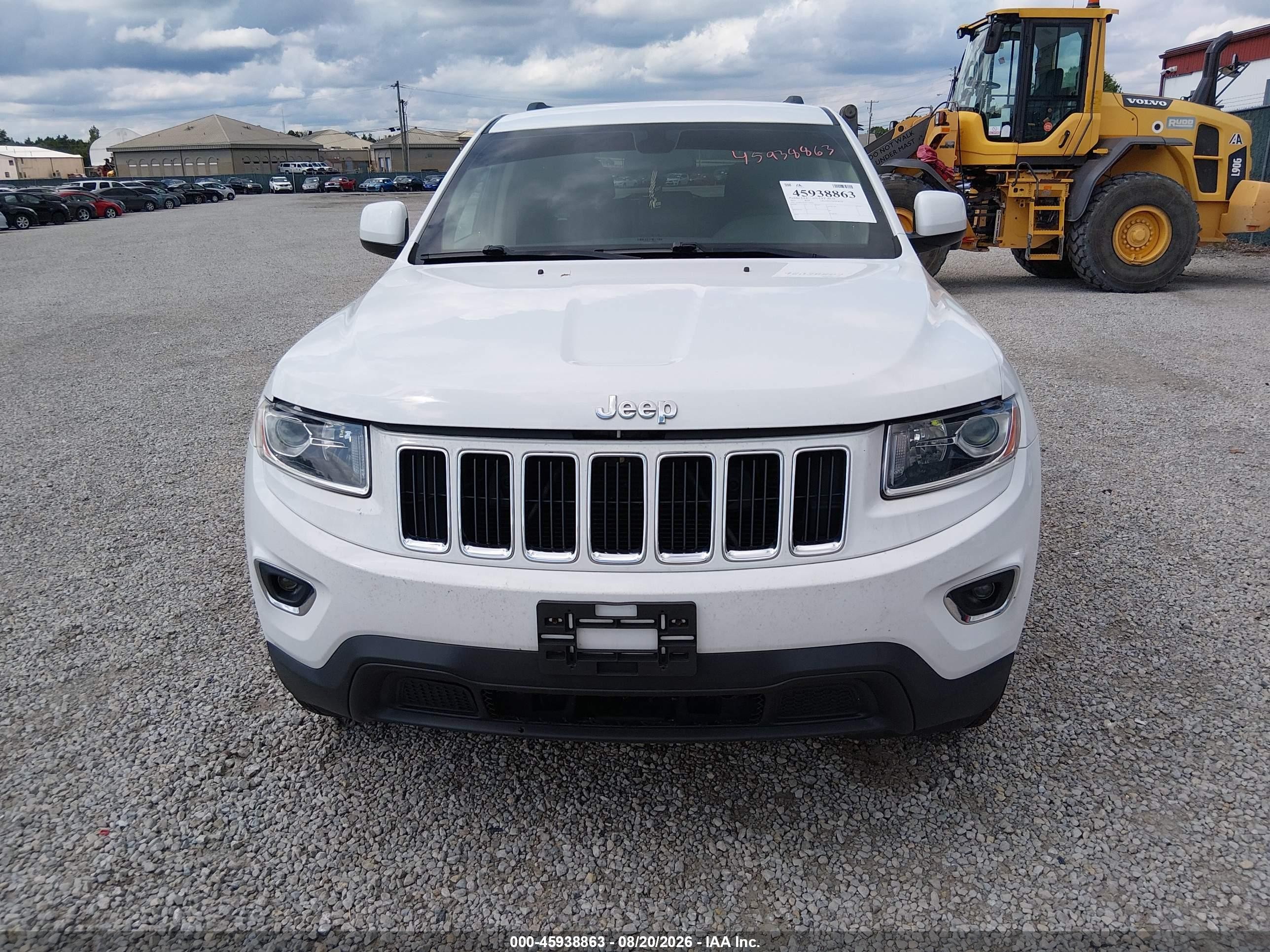 2014 Jeep Grand Cherokee Laredo White vin: 1C4RJFAG5EC319810