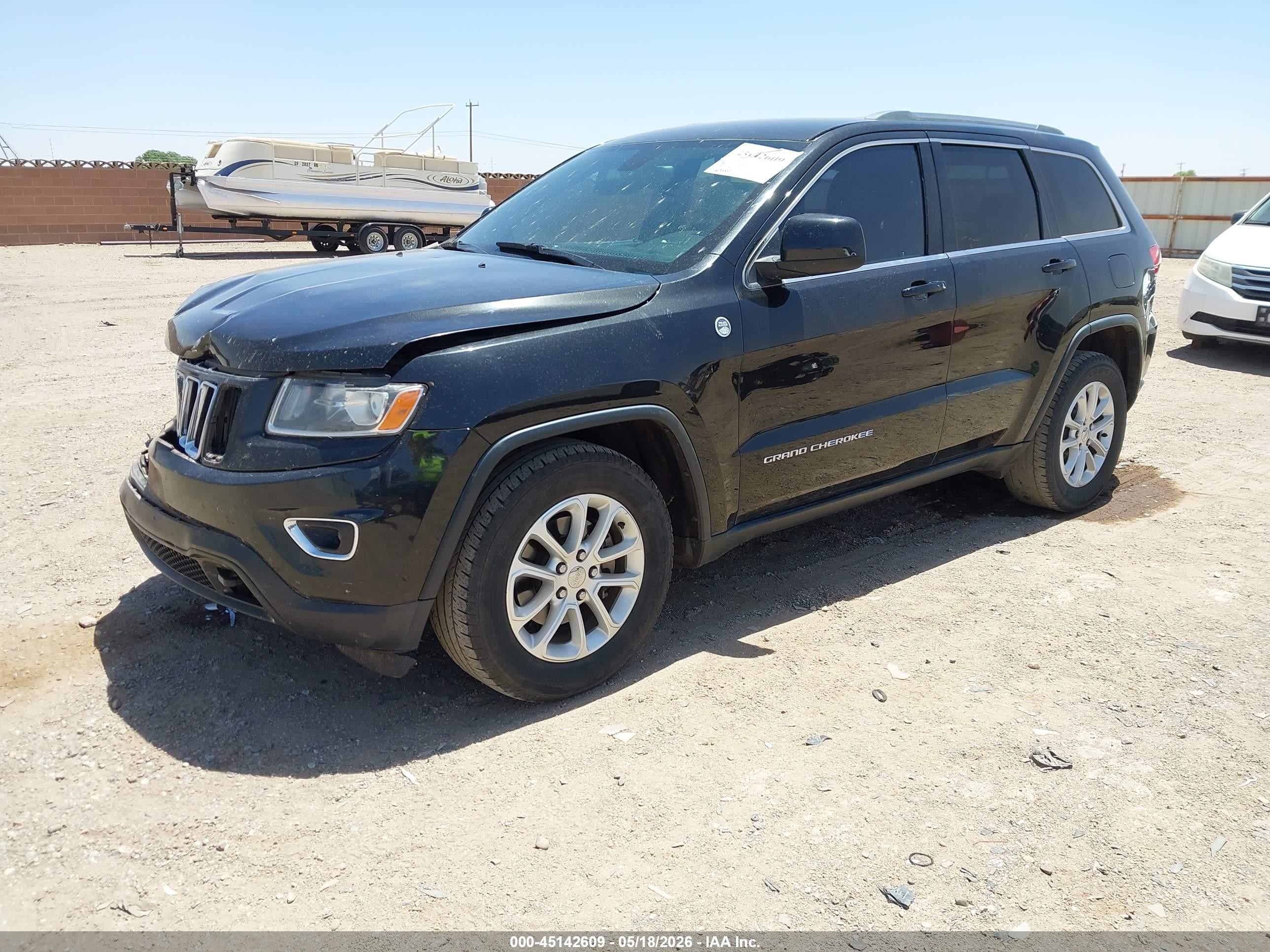 2014 Jeep Grand Cherokee Laredo Black vin: 1C4RJFAG5EC383930