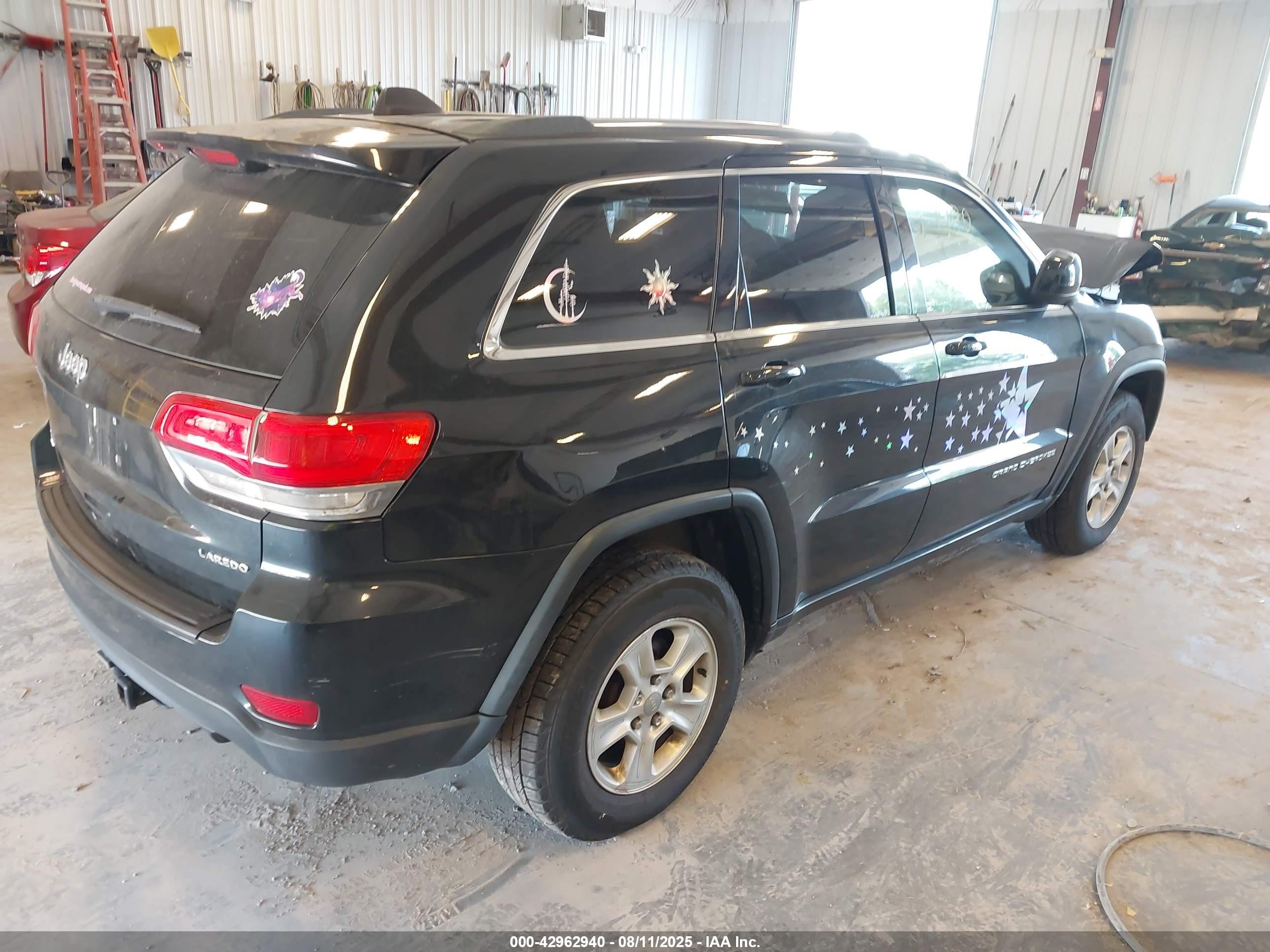 2014 Jeep Grand Cherokee Laredo Black vin: 1C4RJFAG5EC398623