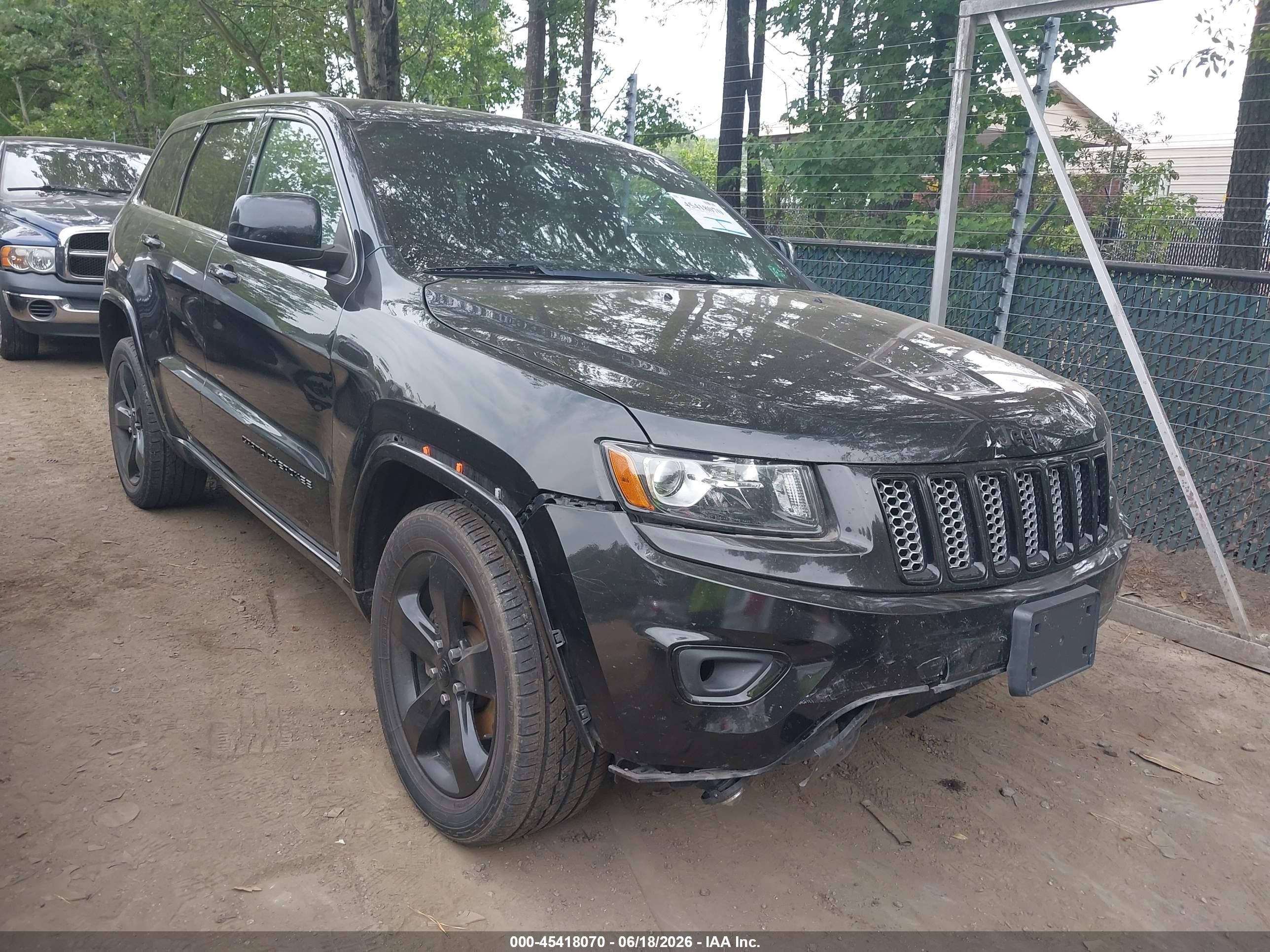 2015 Jeep Grand Cherokee Altitude Black vin: 1C4RJFAG5FC142399