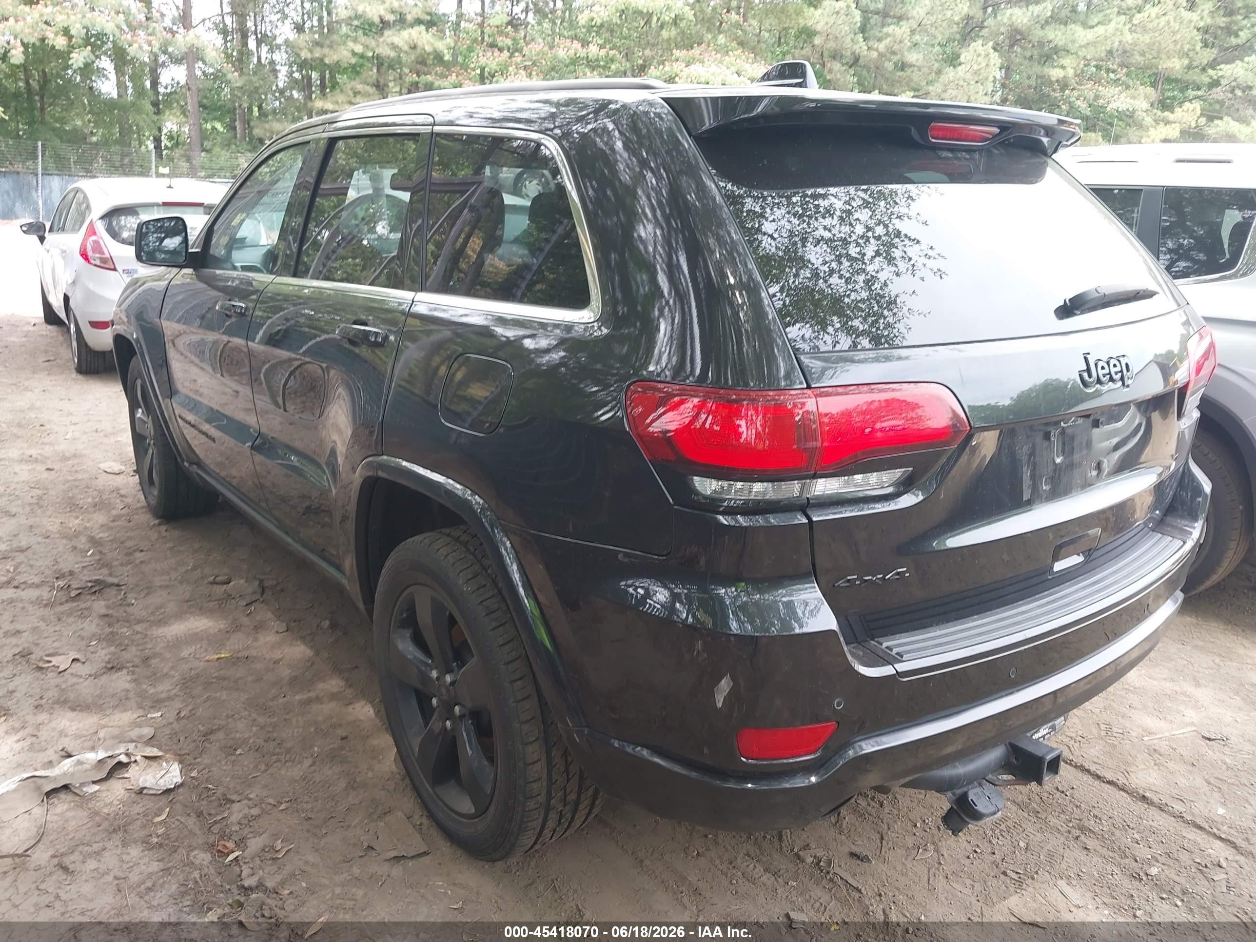 2015 Jeep Grand Cherokee Altitude Black vin: 1C4RJFAG5FC142399