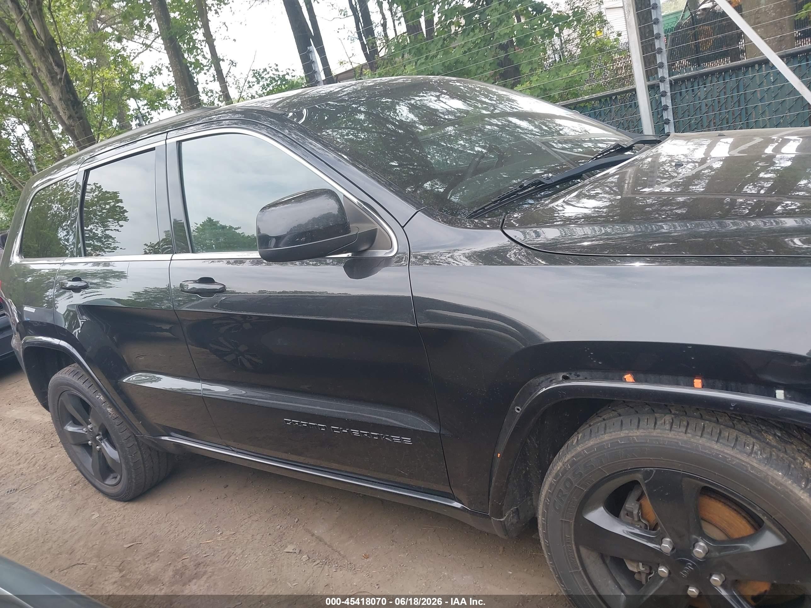 2015 Jeep Grand Cherokee Altitude Black vin: 1C4RJFAG5FC142399