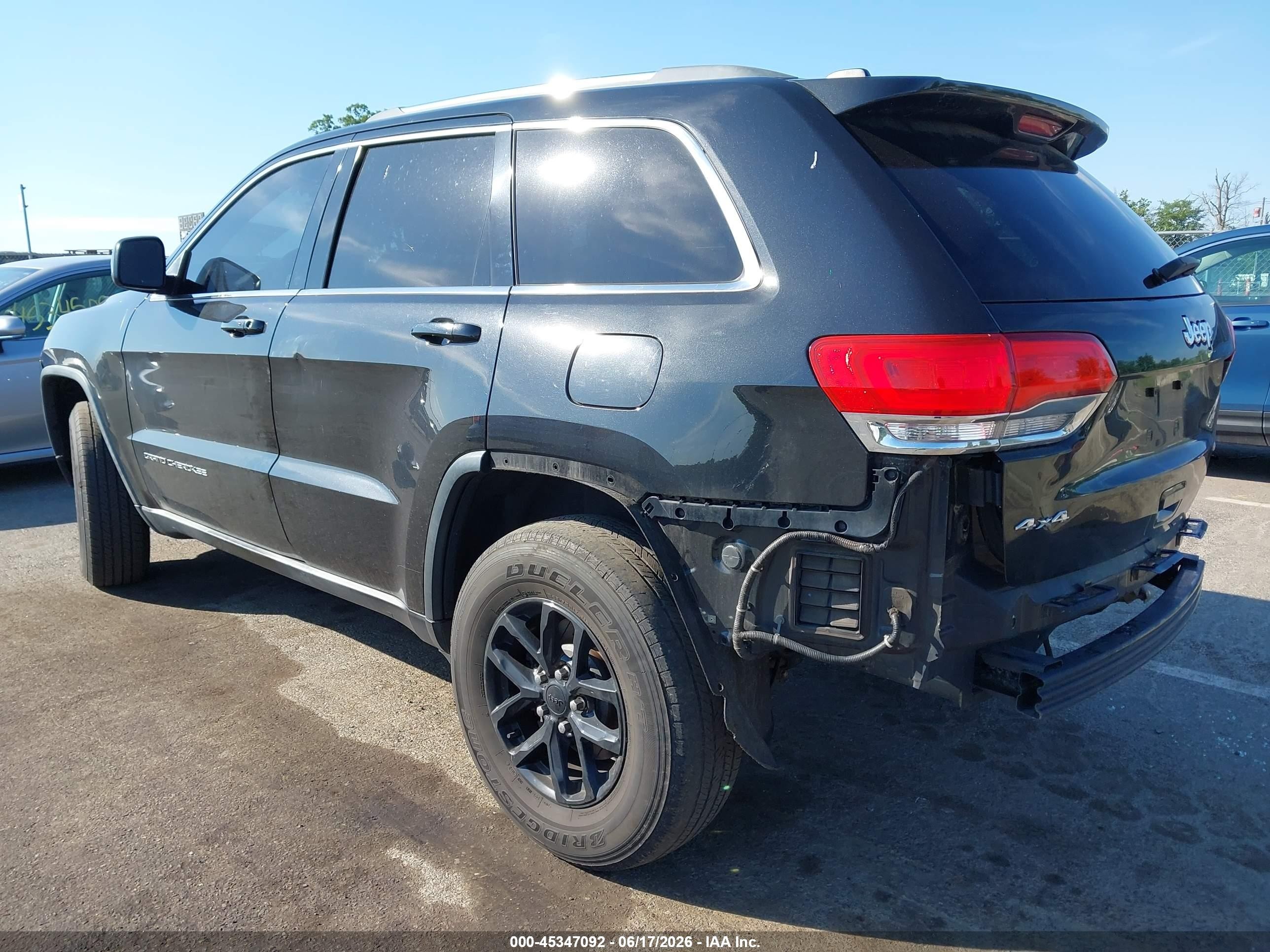 2015 Jeep Grand Cherokee Laredo Black vin: 1C4RJFAG5FC166475