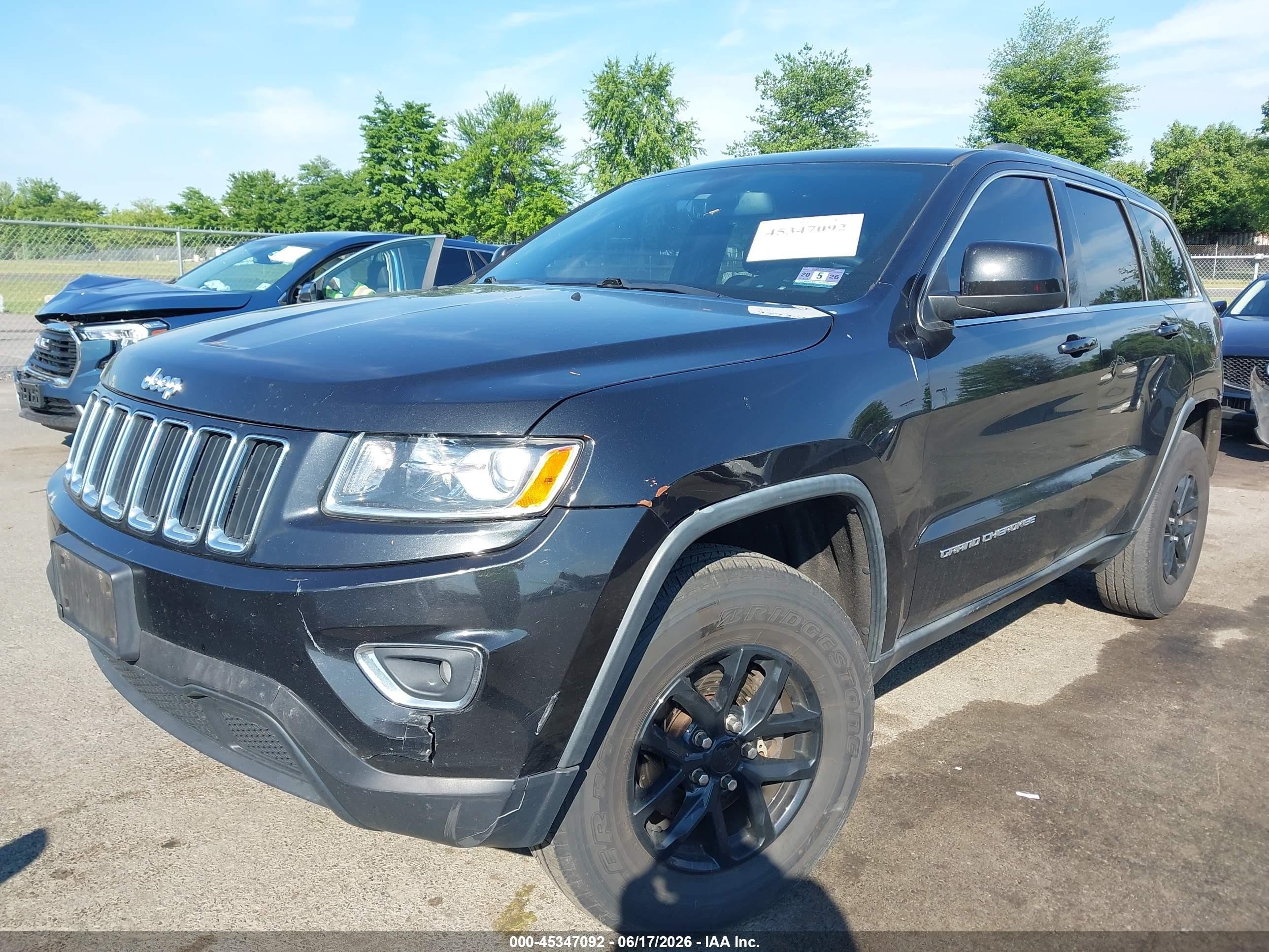 2015 Jeep Grand Cherokee Laredo Black vin: 1C4RJFAG5FC166475