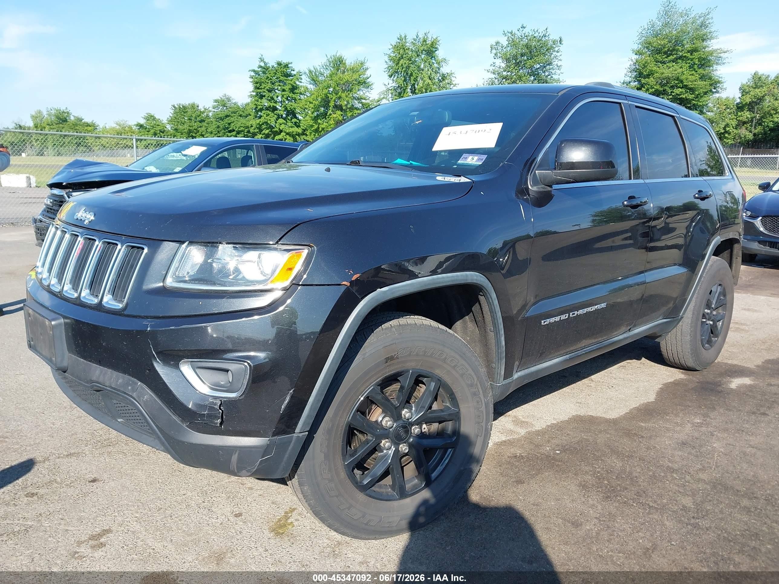 2015 Jeep Grand Cherokee Laredo Black vin: 1C4RJFAG5FC166475