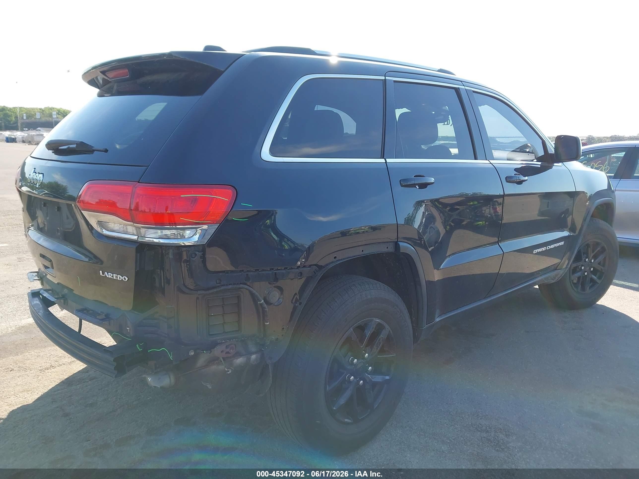 2015 Jeep Grand Cherokee Laredo Black vin: 1C4RJFAG5FC166475