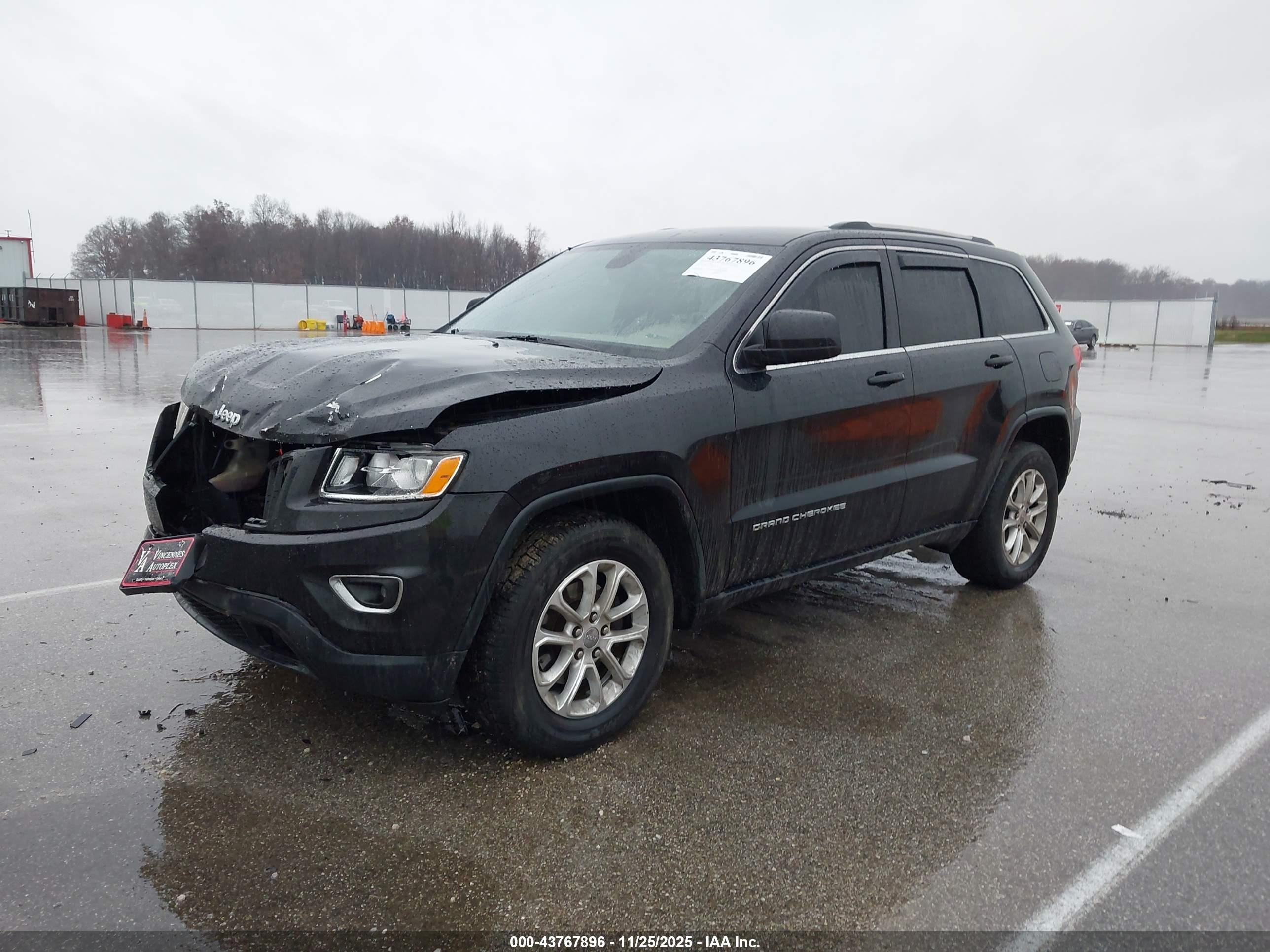 2015 Jeep Grand Cherokee Laredo Black vin: 1C4RJFAG5FC737849