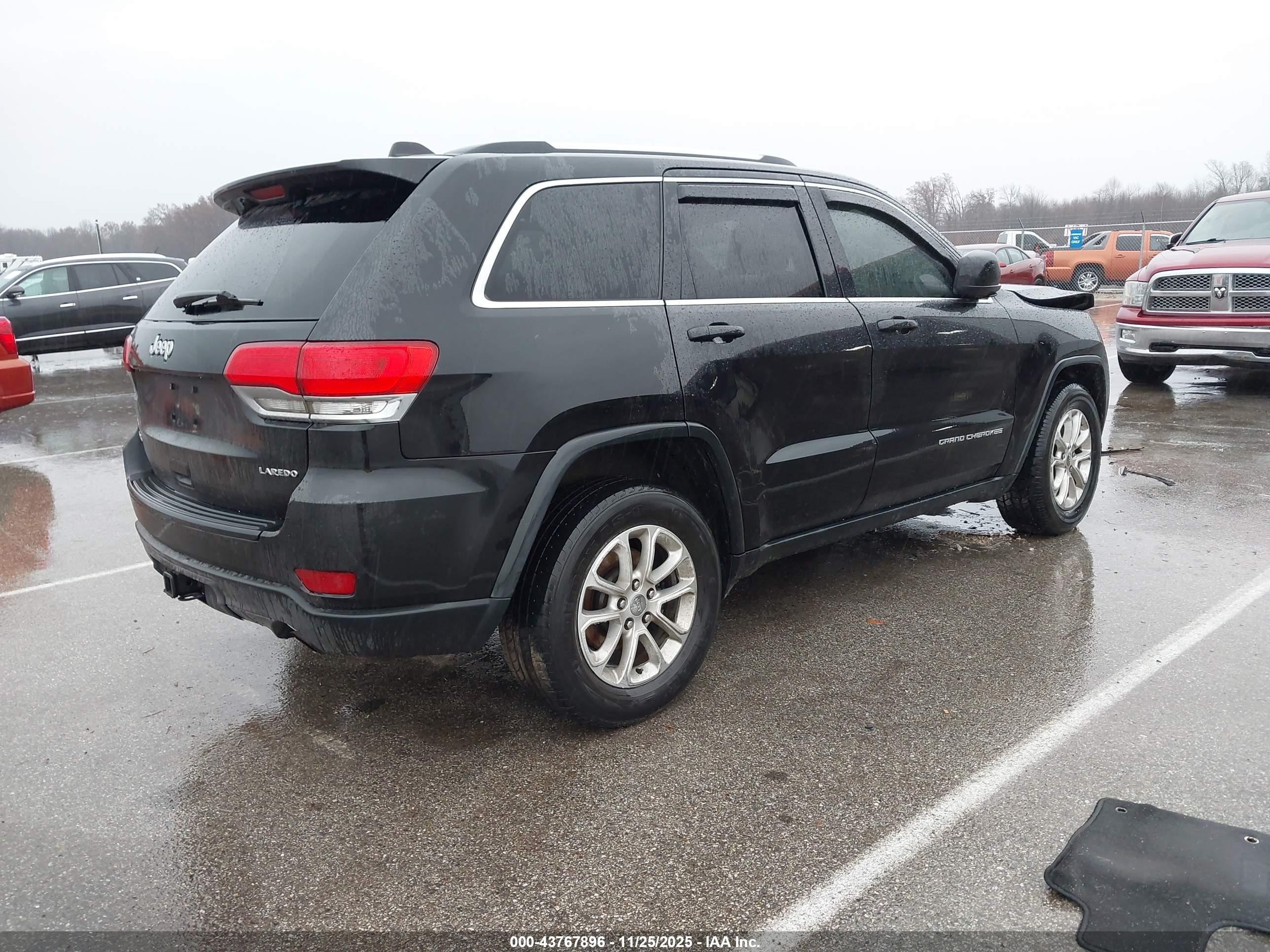 2015 Jeep Grand Cherokee Laredo Black vin: 1C4RJFAG5FC737849