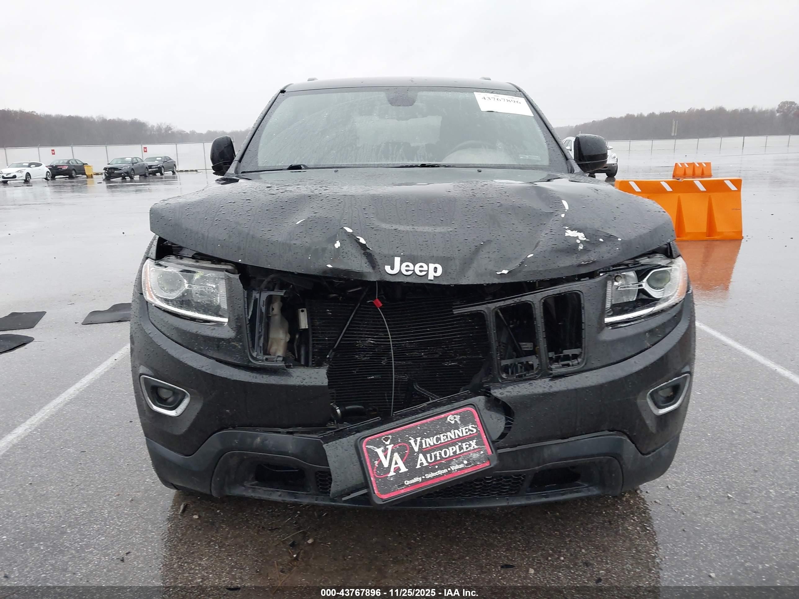 2015 Jeep Grand Cherokee Laredo Black vin: 1C4RJFAG5FC737849