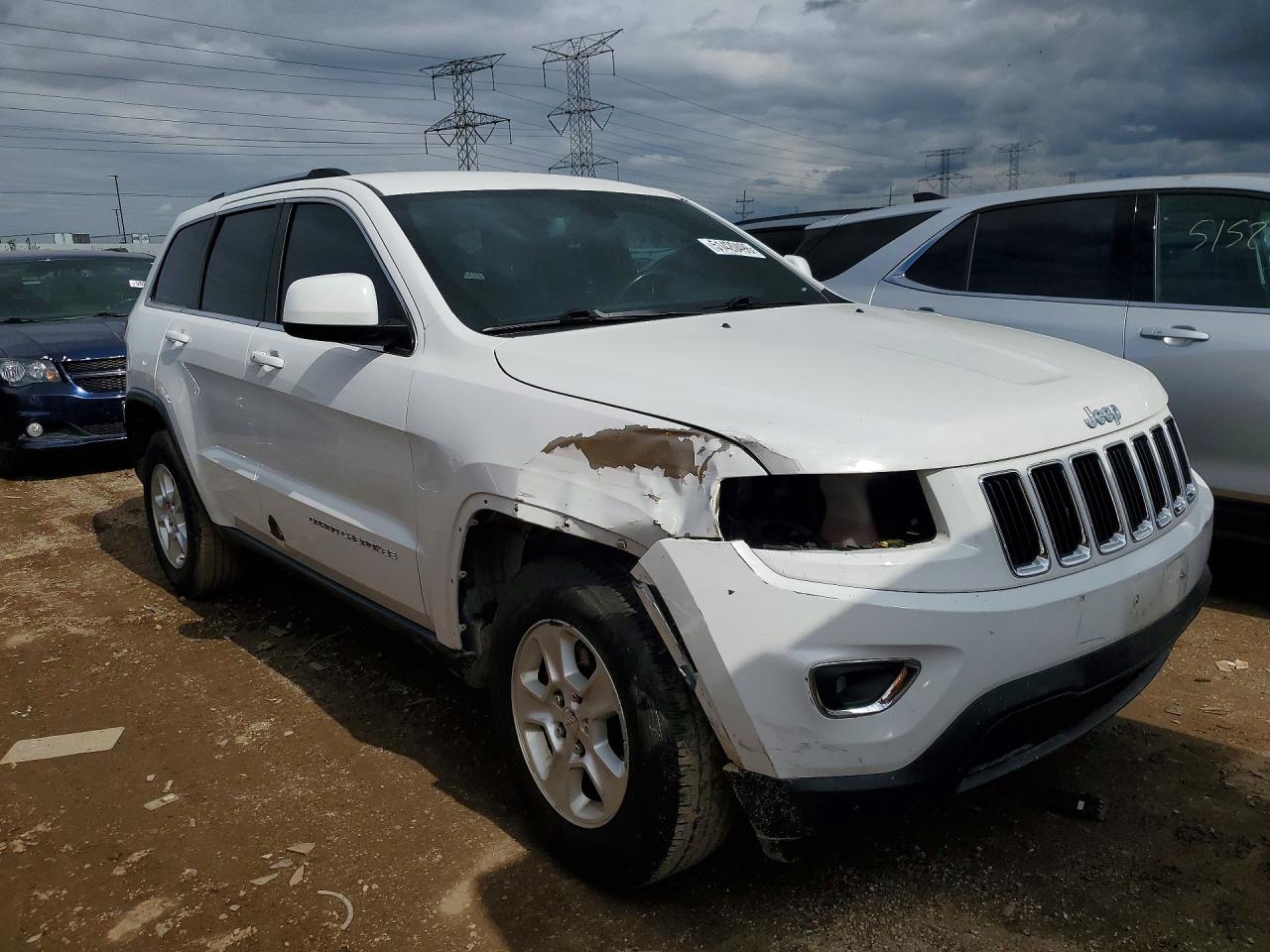 2015 Jeep Grand Cherokee Laredo White vin: 1C4RJFAG5FC950333